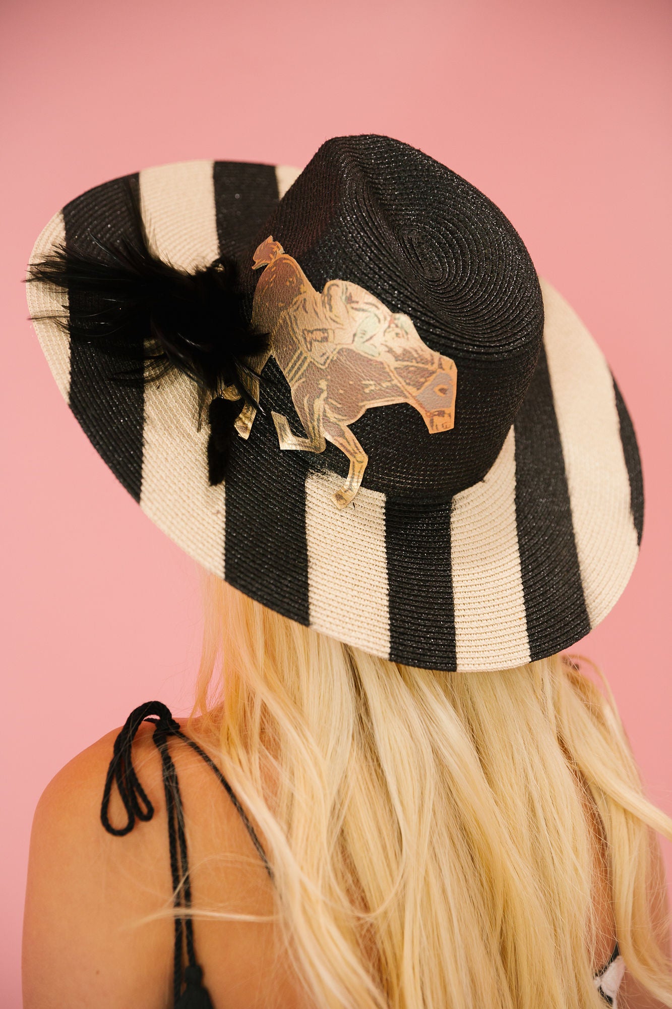 GOLDEN HORSE STRIPED SUN HAT Sun hat Judith March