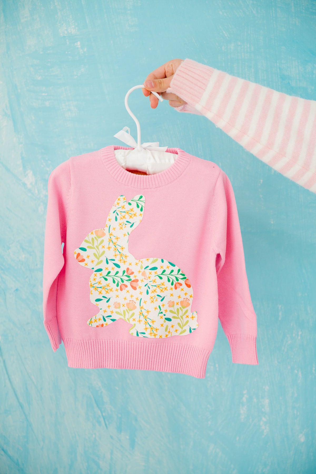 MINI KIDS BUNNY BLOSSOM PINK SWEATER SWEATER Judith March