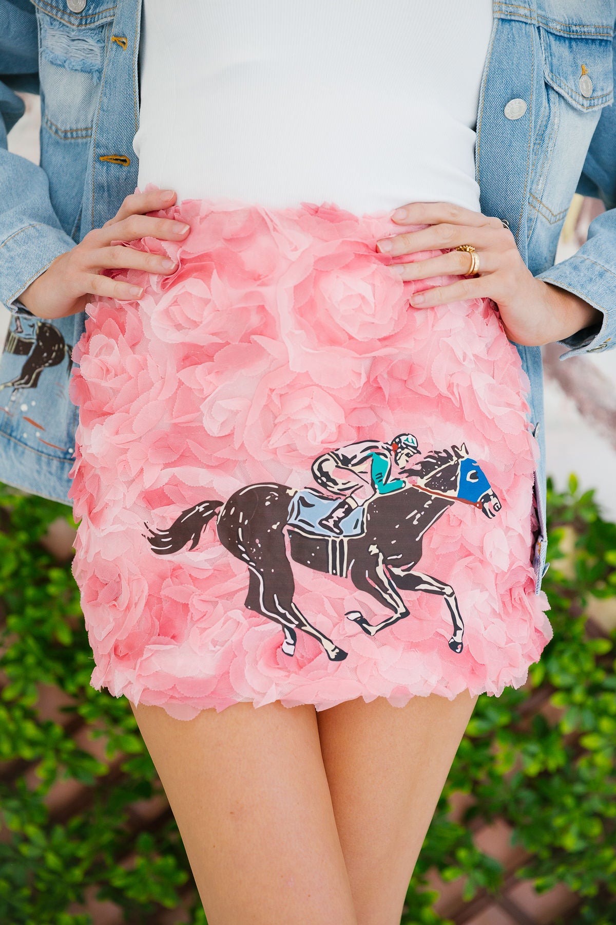 RACE SEASON PINK FLORAL SKIRT SKIRT Judith March