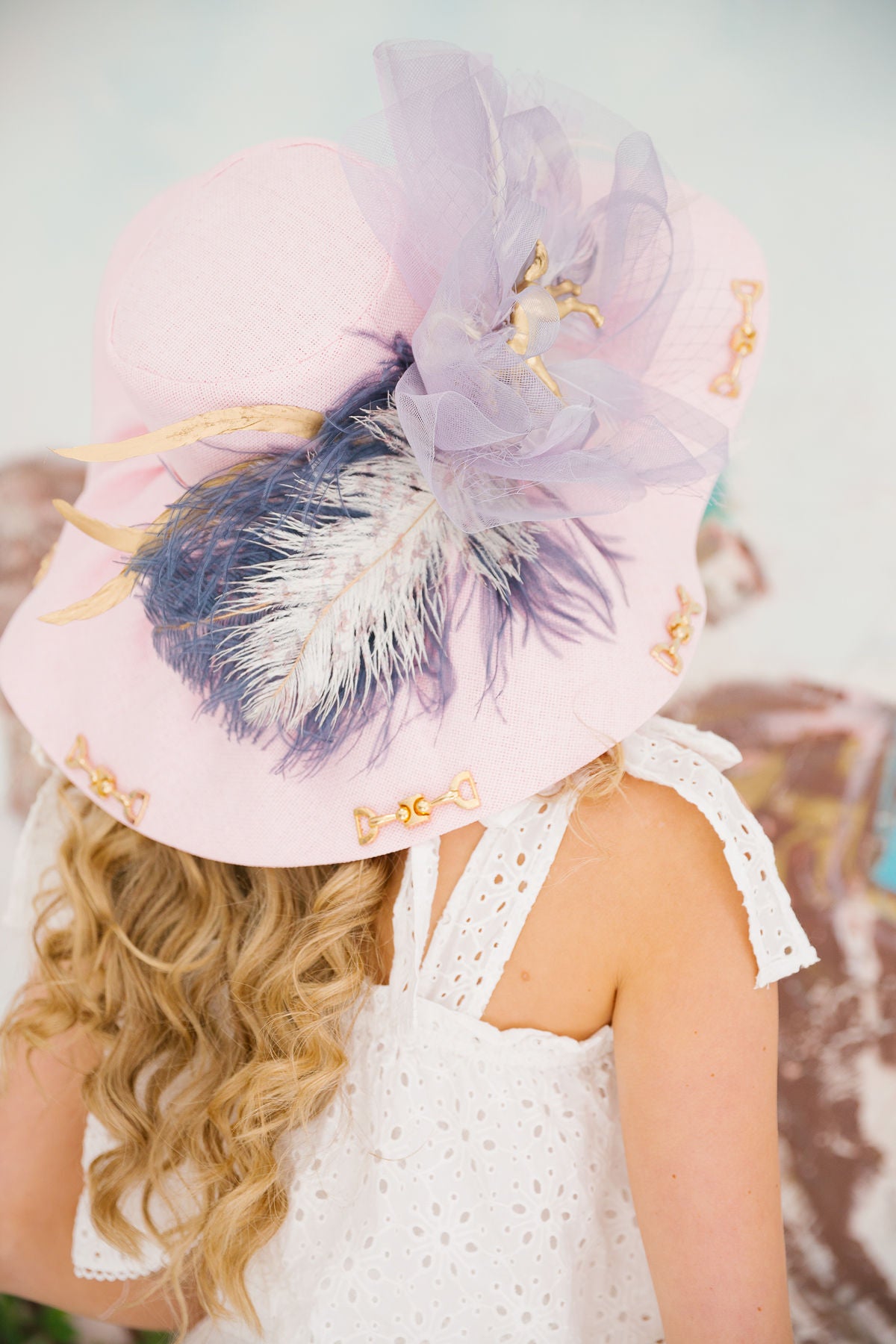BLUEBELL BRIDLE PINK SUN HAT RANCHER HAT Judith March