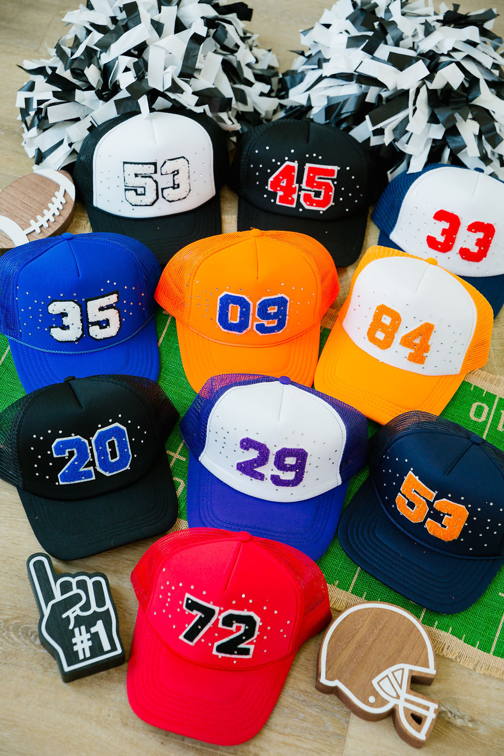 CUSTOM NUMBER PATCH TRUCKER HAT HAT Judith March