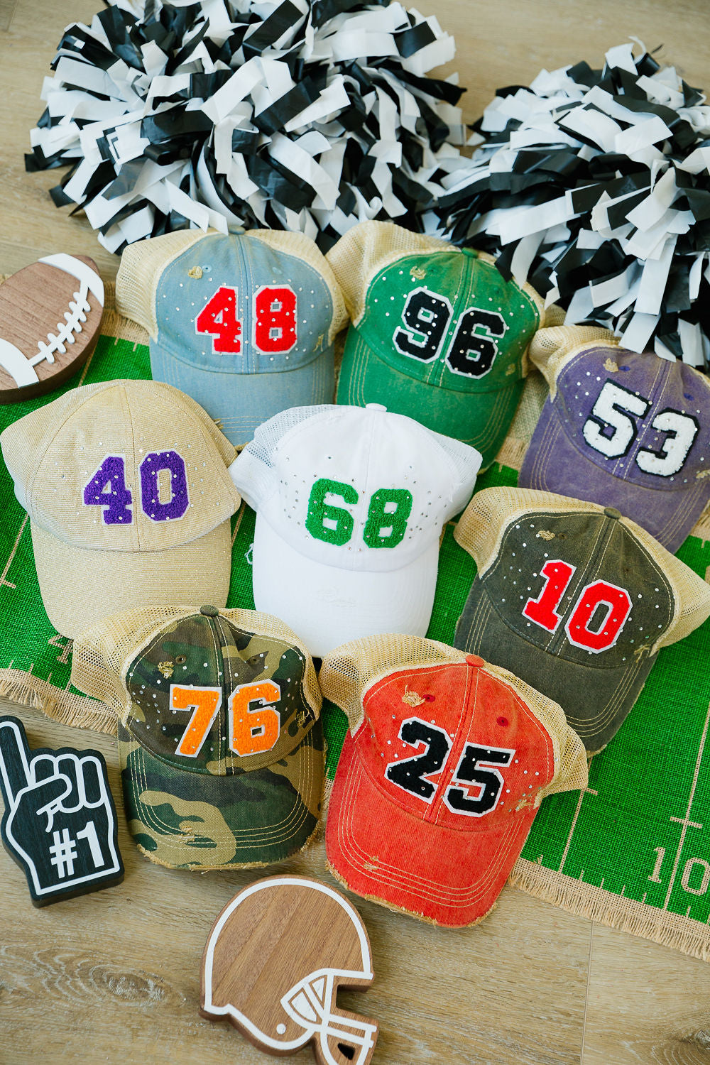 CUSTOM NUMBER PATCH BALL CAP HAT Judith March