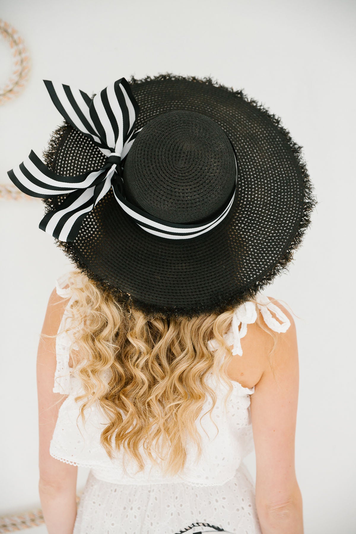 COASTAL STRIPES BLACK SUN HAT Sun hat Judith March