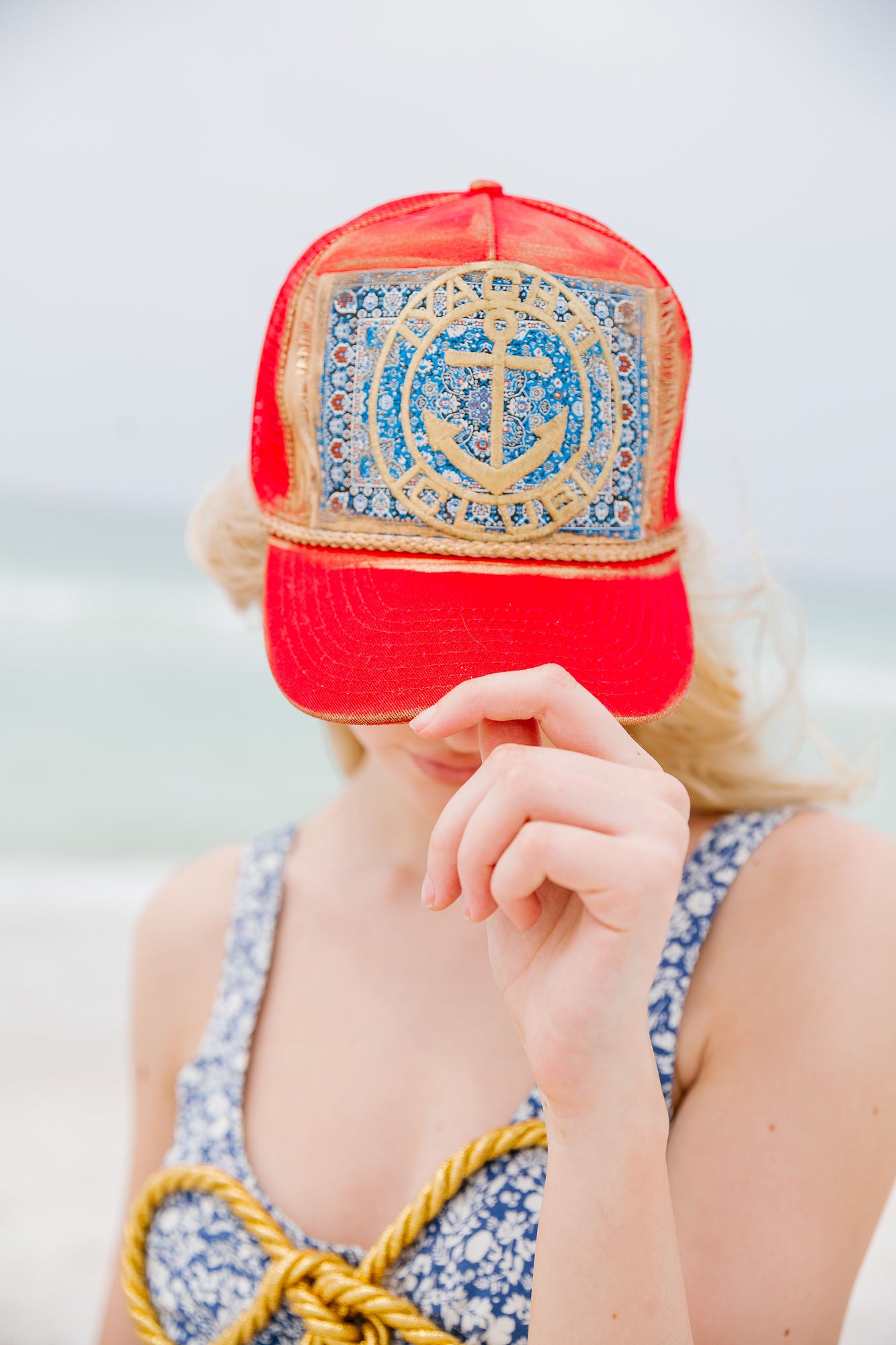 YACHT CLUB RED STRUCTURED HAT HAT Judith March