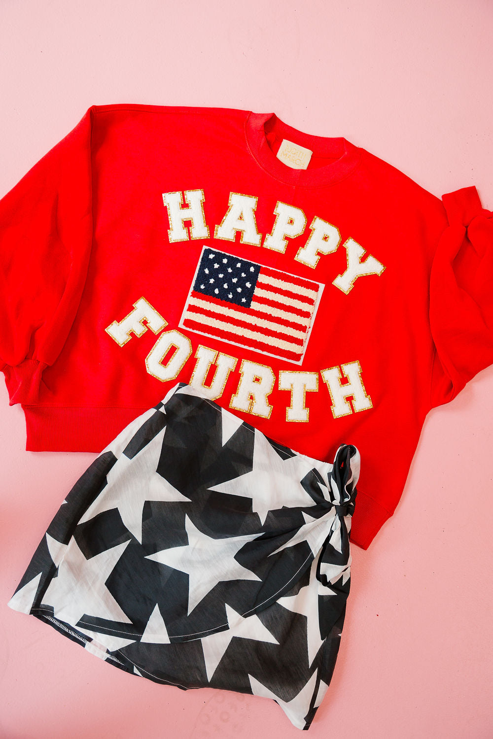 HAPPY FOURTH RED PULLOVER pullover Judith March