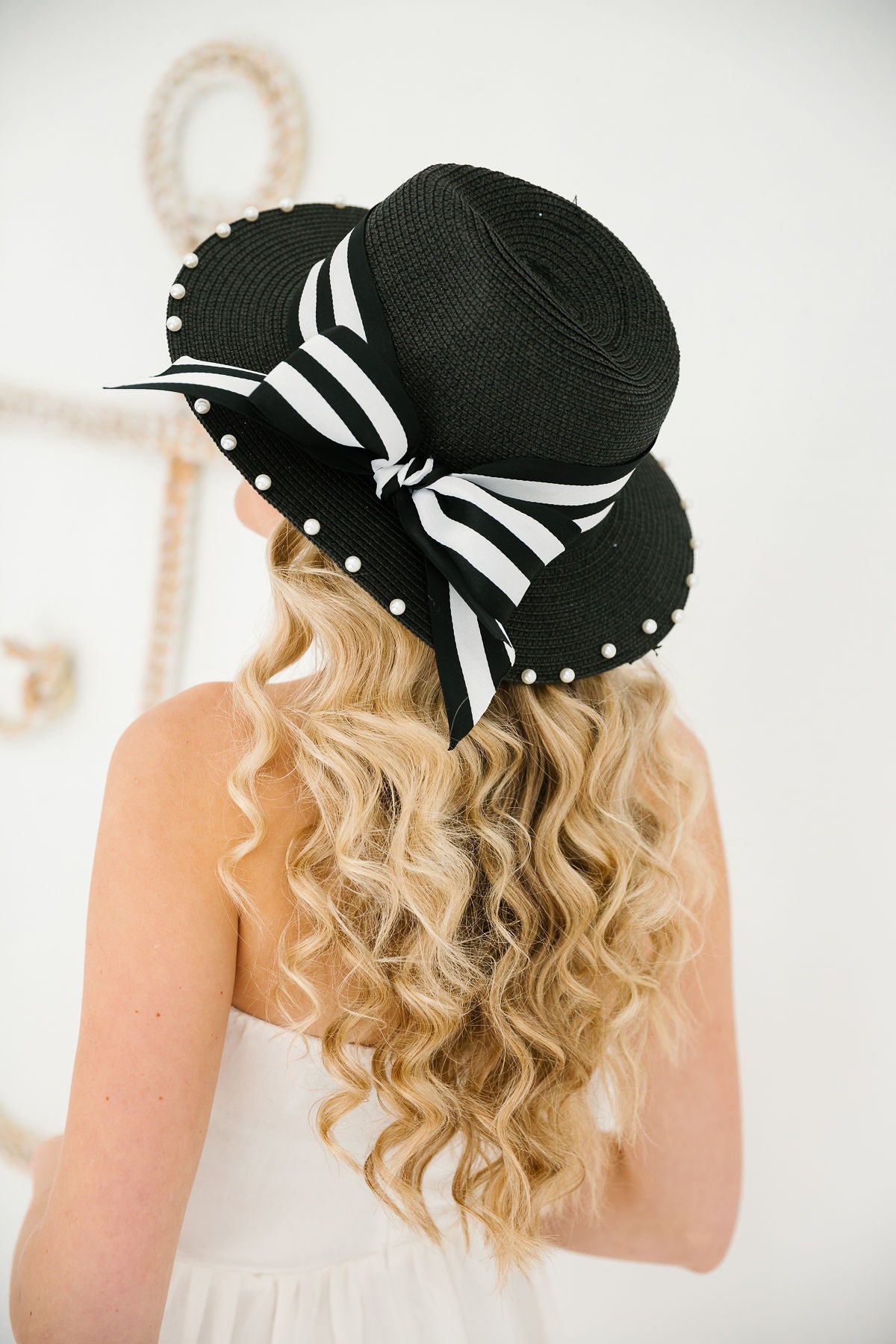 SAILOR STRIPES BLACK SUN HAT Sun hat Judith March