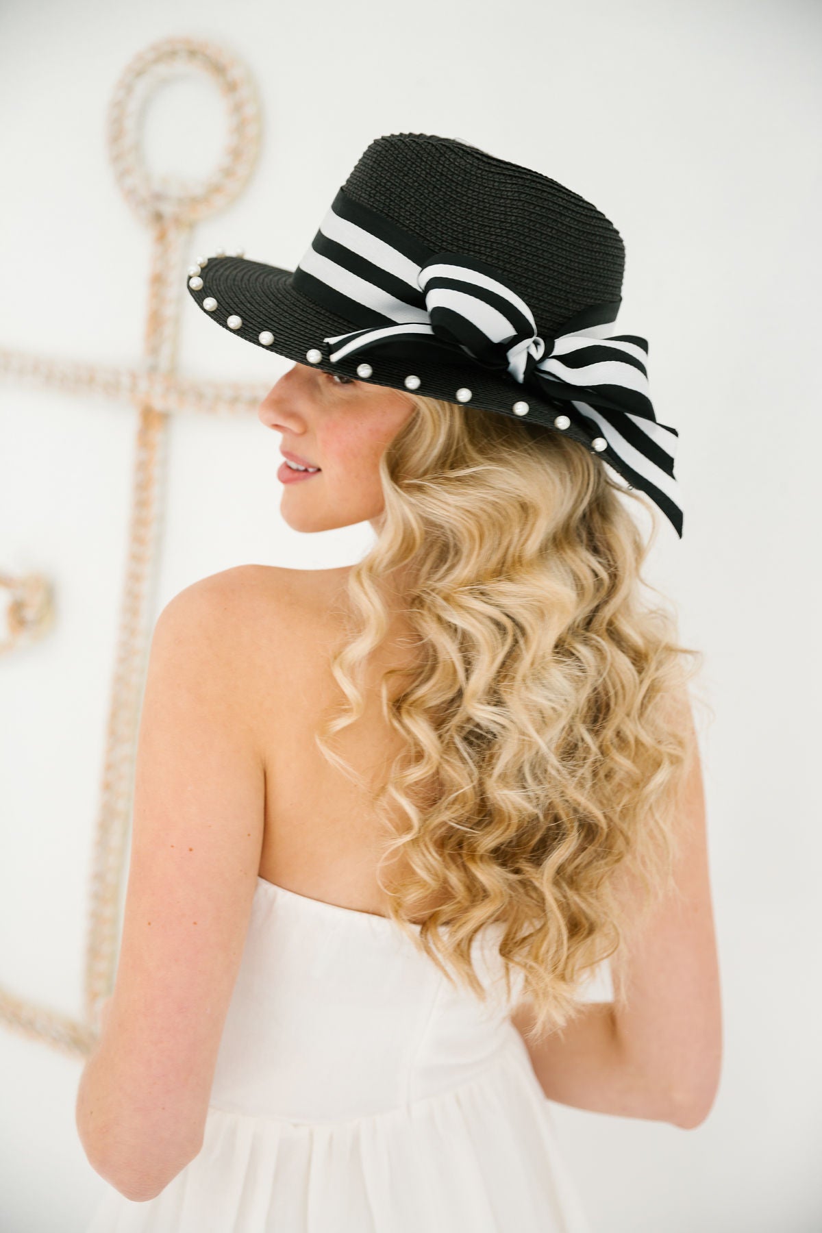 SAILOR STRIPES BLACK SUN HAT Sun hat Judith March