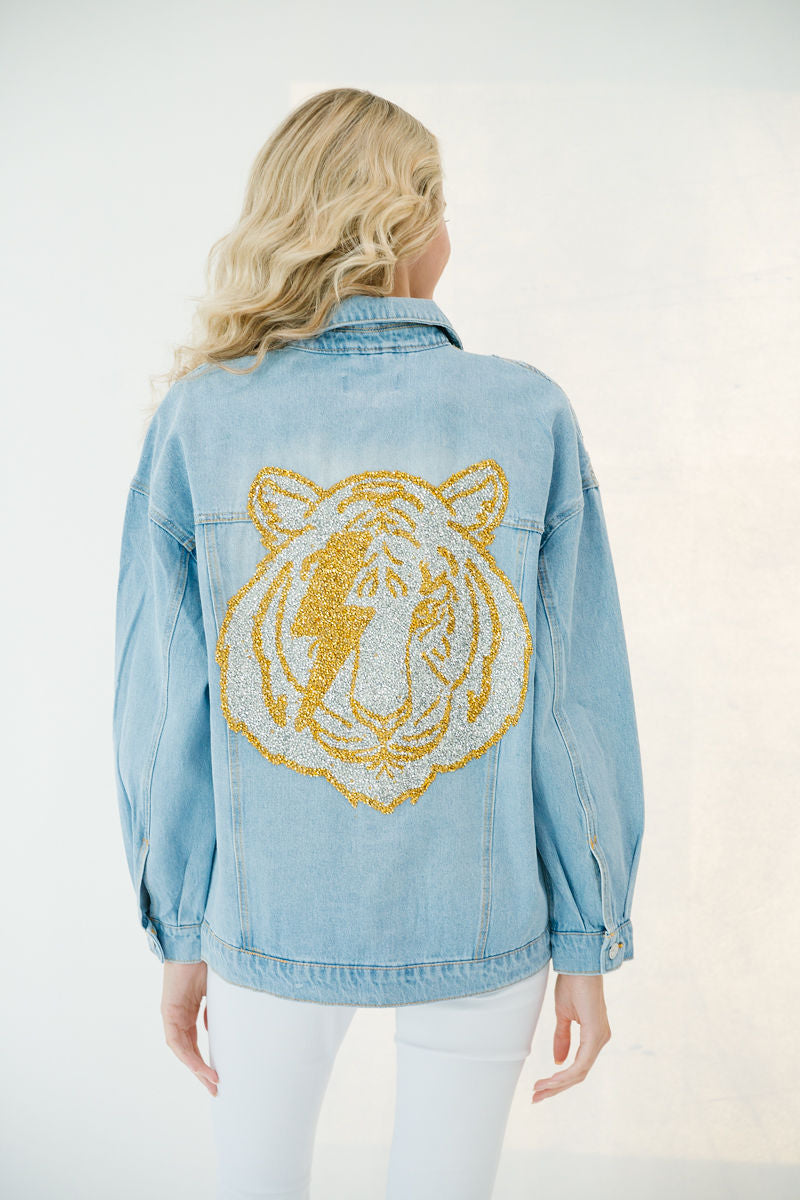 ELECTRIC TIGER DENIM JACKET DENIM JACKET Judith March SMALL