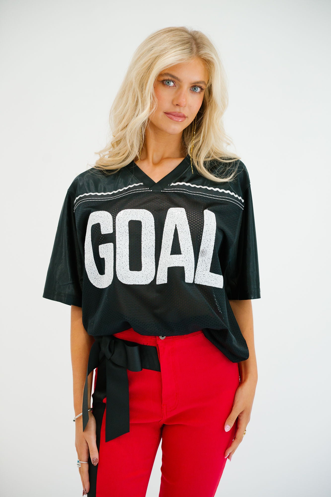 GOAL BLACK JERSEY TOP Judith March