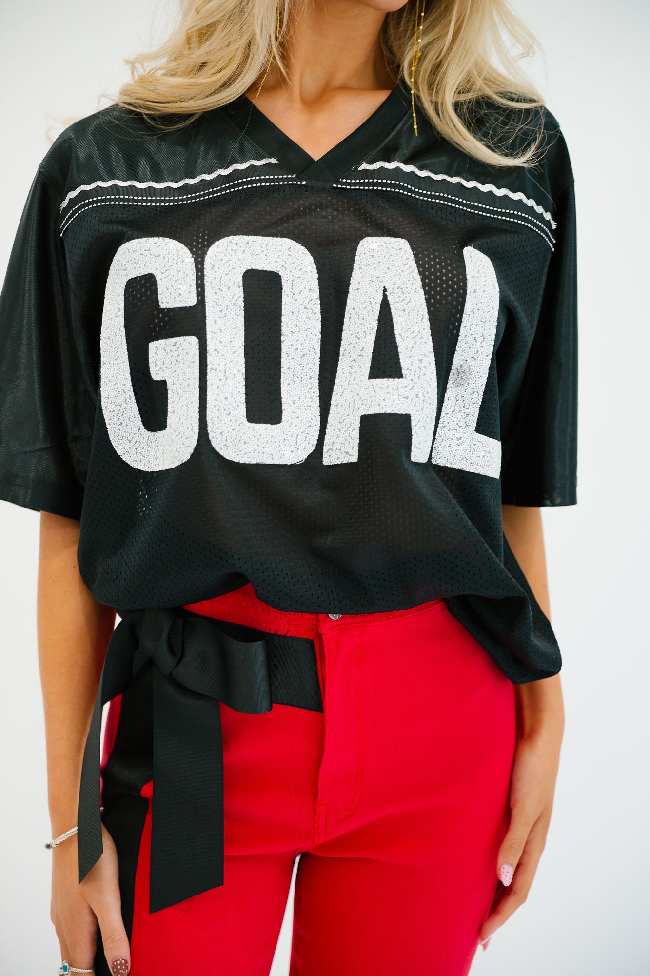 GOAL BLACK JERSEY TOP Judith March