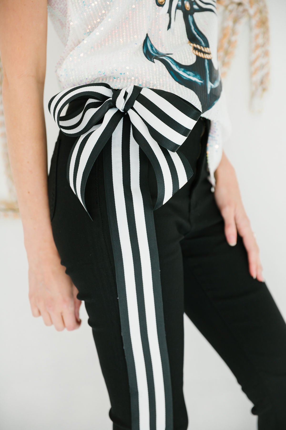SAILOR STRIPES BLACK FLARES FLARES Judith March