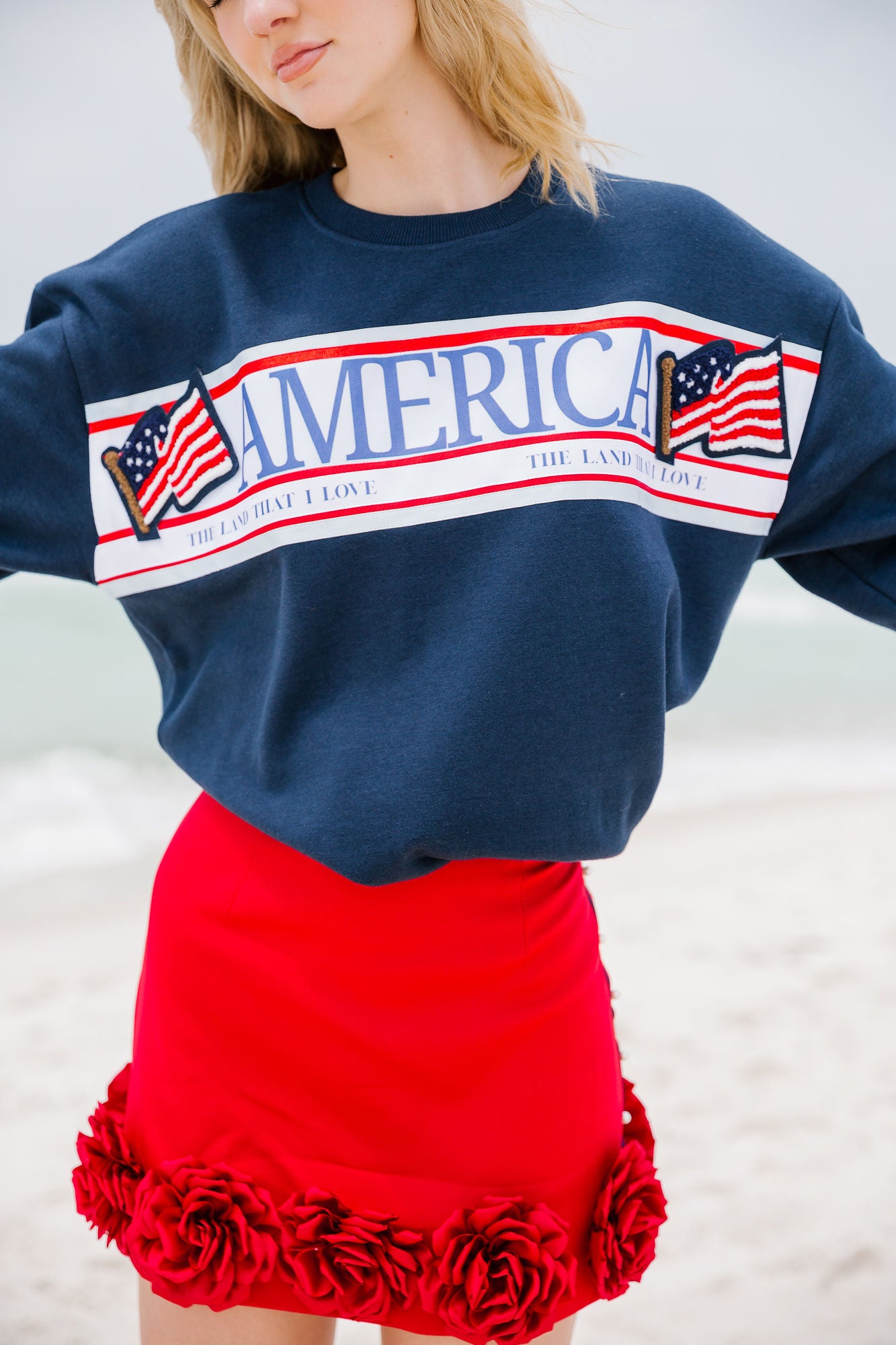 LAND THAT I LOVE NAVY PULLOVER PULLOVER Judith March