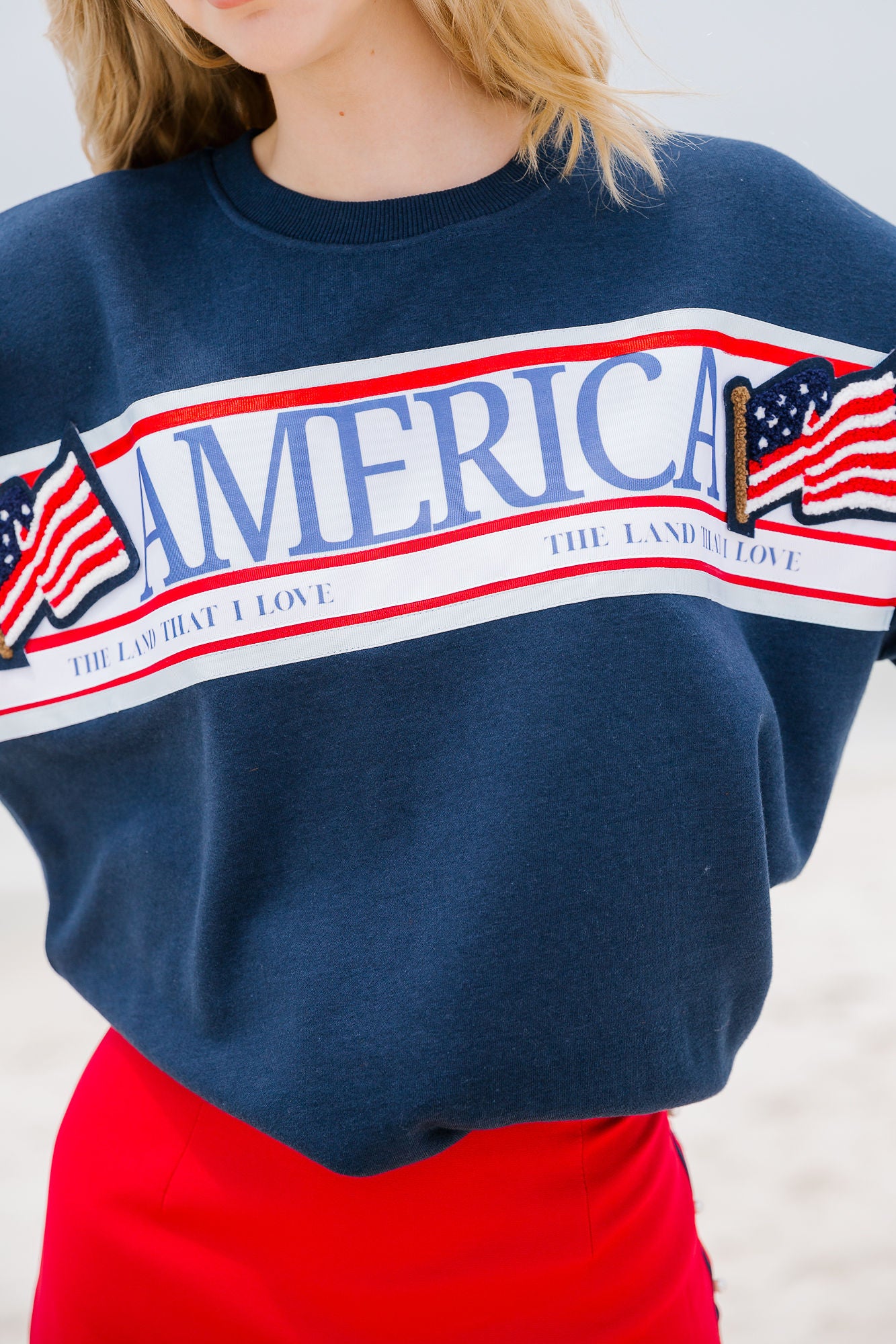 LAND THAT I LOVE NAVY PULLOVER PULLOVER Judith March