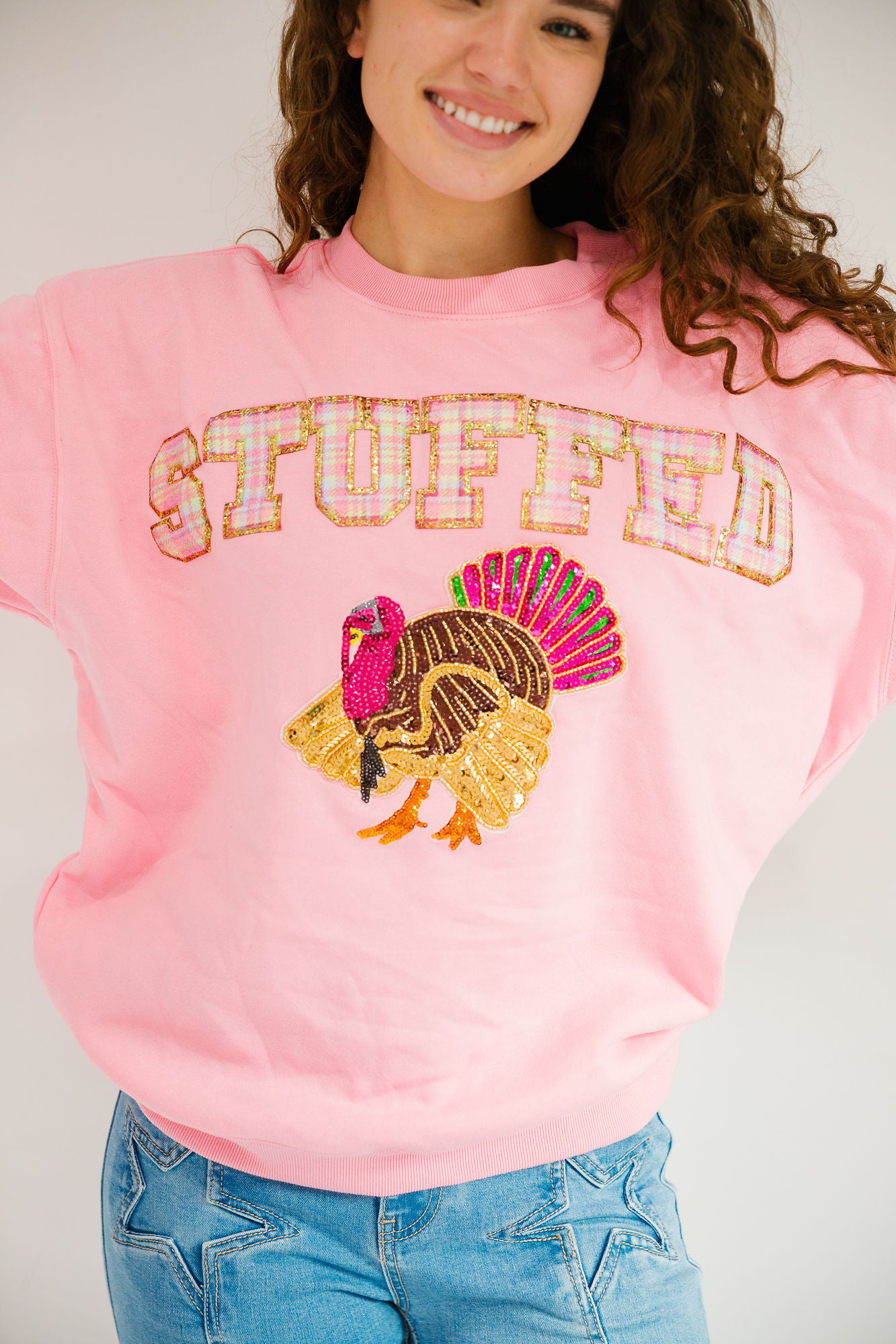 *STUFFED PINK PULLOVER - MEDIUM PULLOVER Judith March