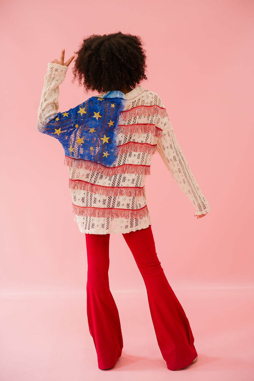 STARS AND STRIPES FRINGE BUTTON DOWN Button Down Judith March