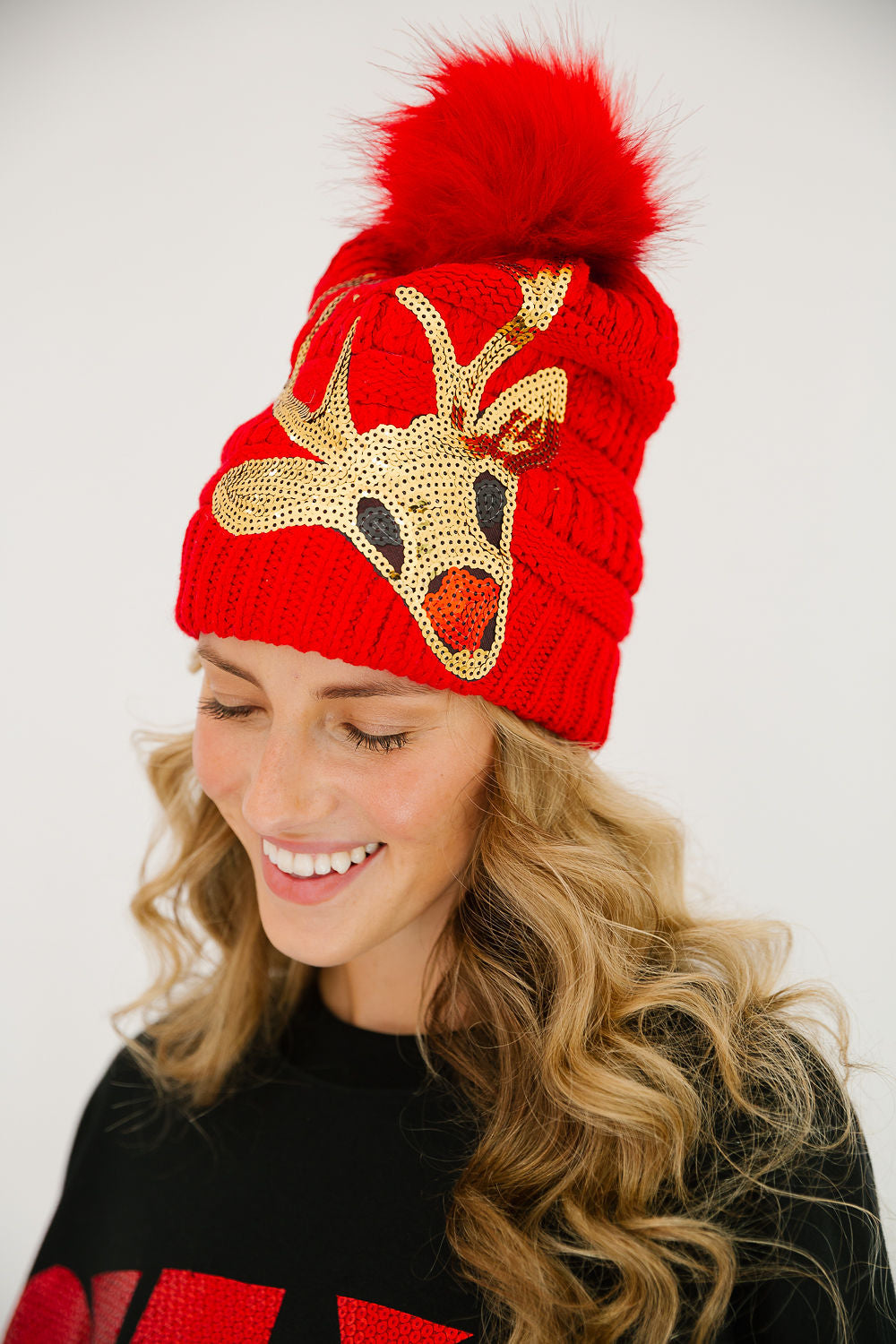 RUDOLPH RED BEANIE BEANIE Judith March