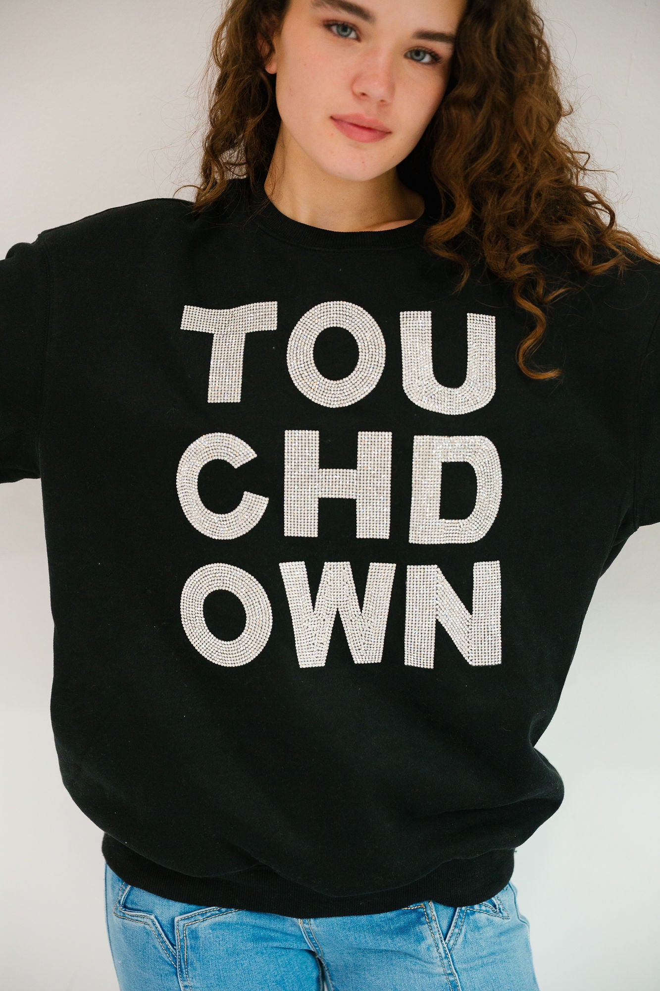 *TOUCHDOWN BLACK PULLOVER - SMALL PULLOVER Judith March