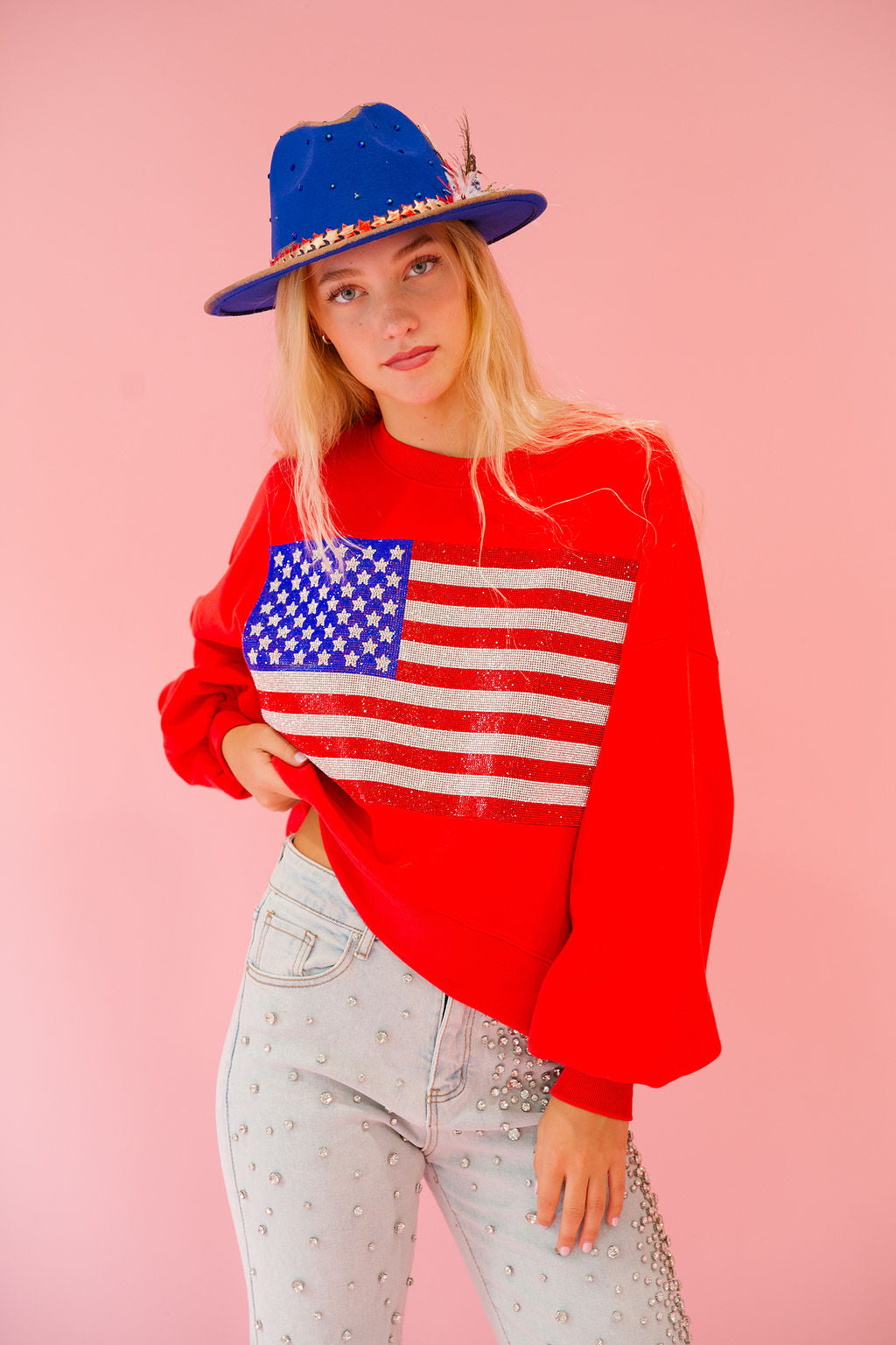 STAR SPANGLED RED PULLOVER pullover Judith March