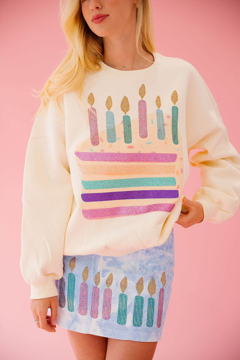 BDAY CAKE CREAM PULLOVER pullover Judith March