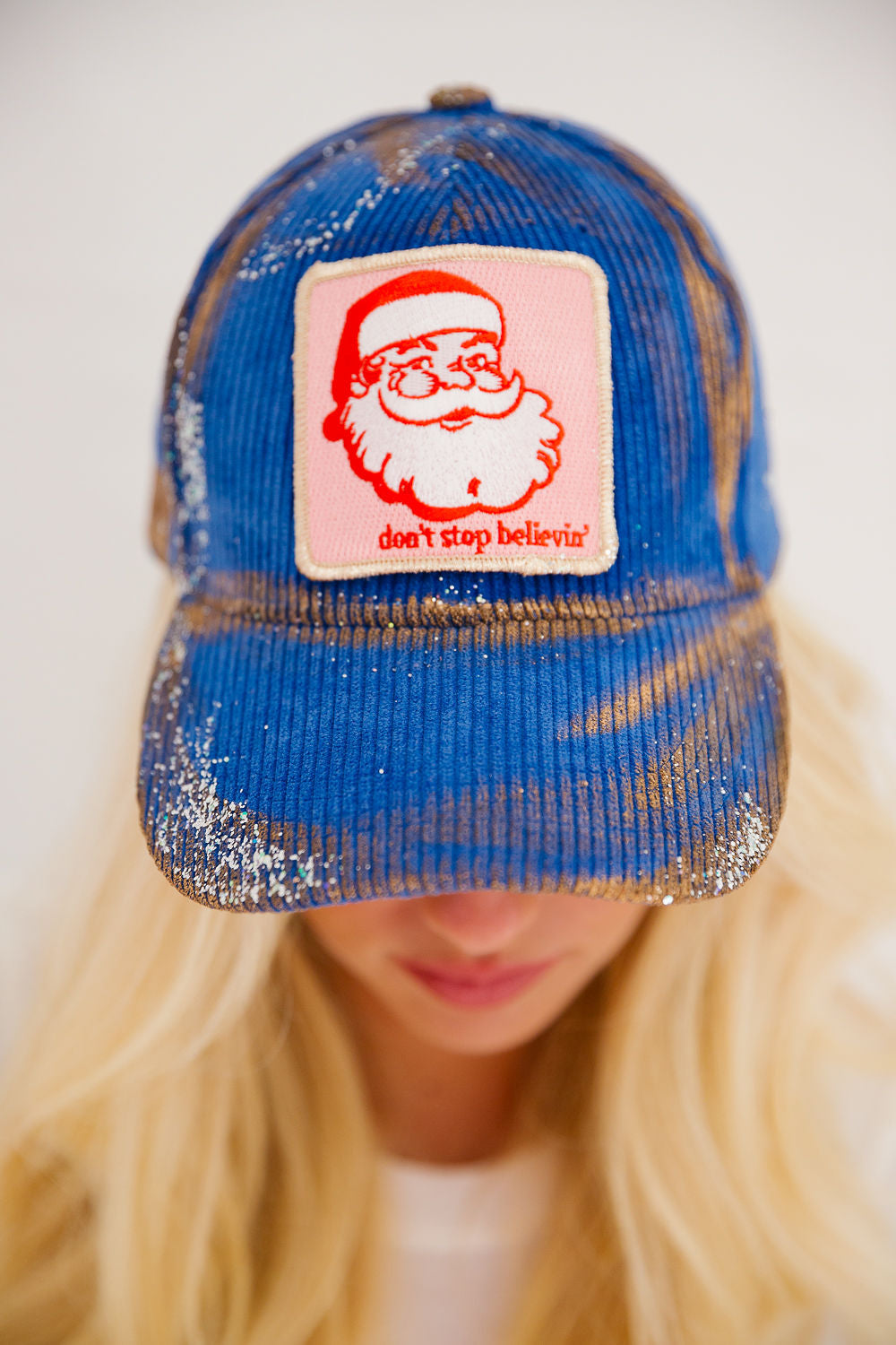 DON'T STOP BELIEVIN' CORDUROY HAT HAT Judith March