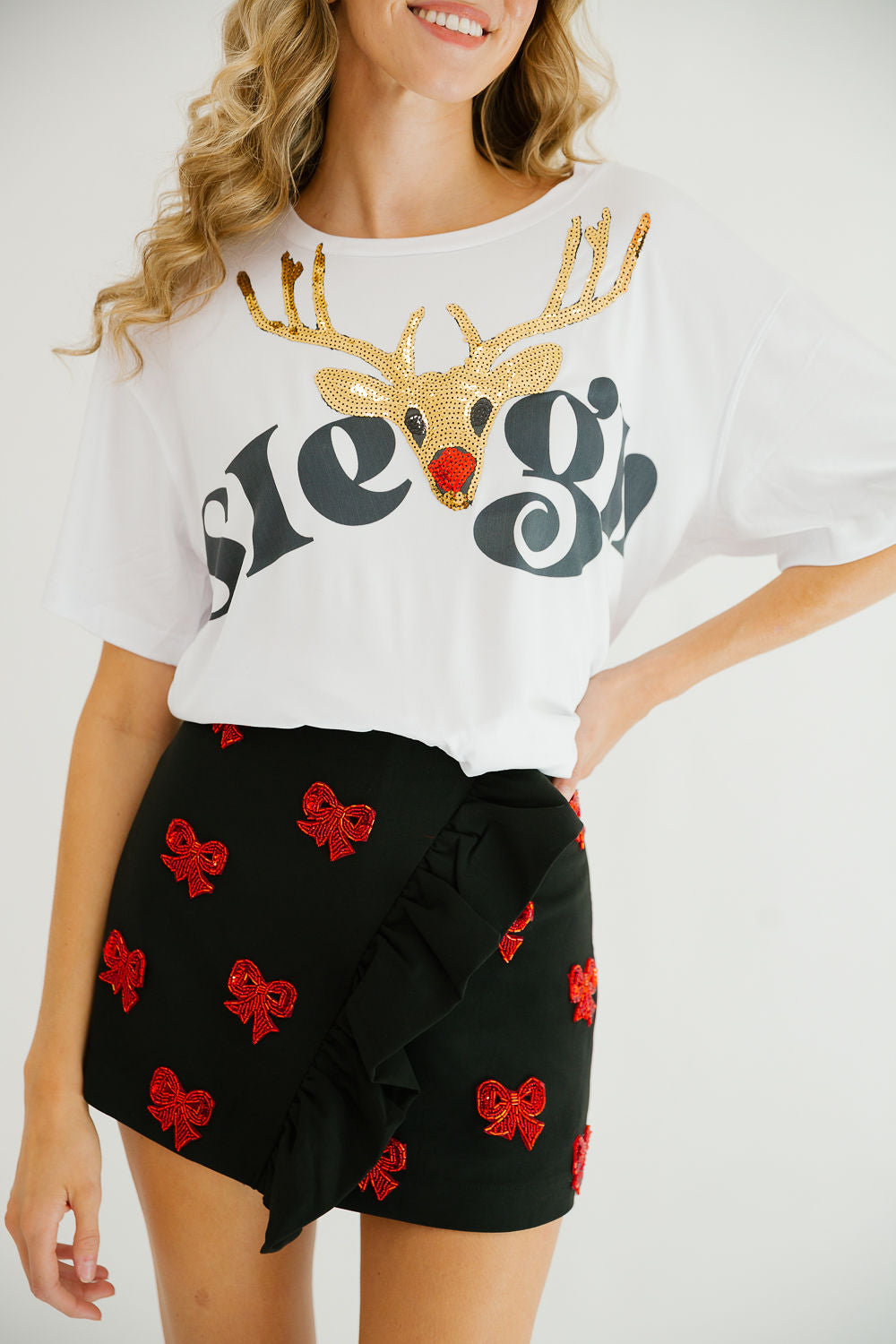 REINDEER SLEIGH TEE TEE Judith March