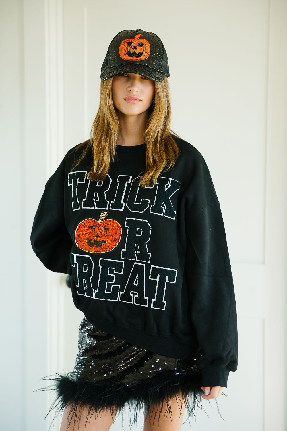 TRICK OR TREAT PUMPKIN PULLOVER PULLOVER Judith March