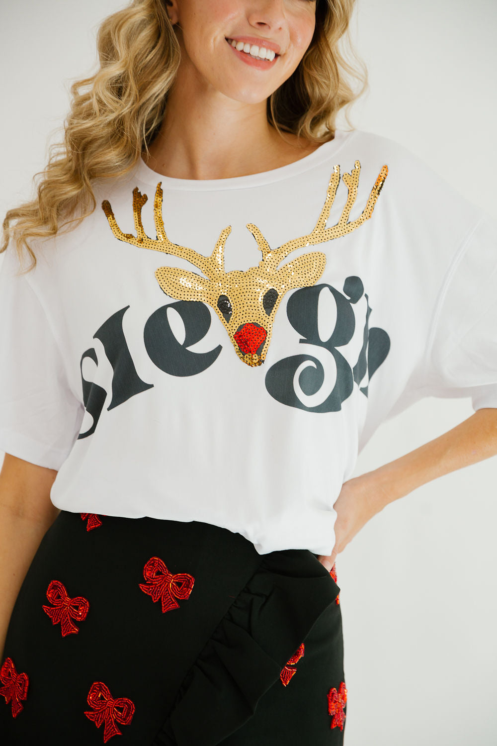 REINDEER SLEIGH TEE TEE Judith March