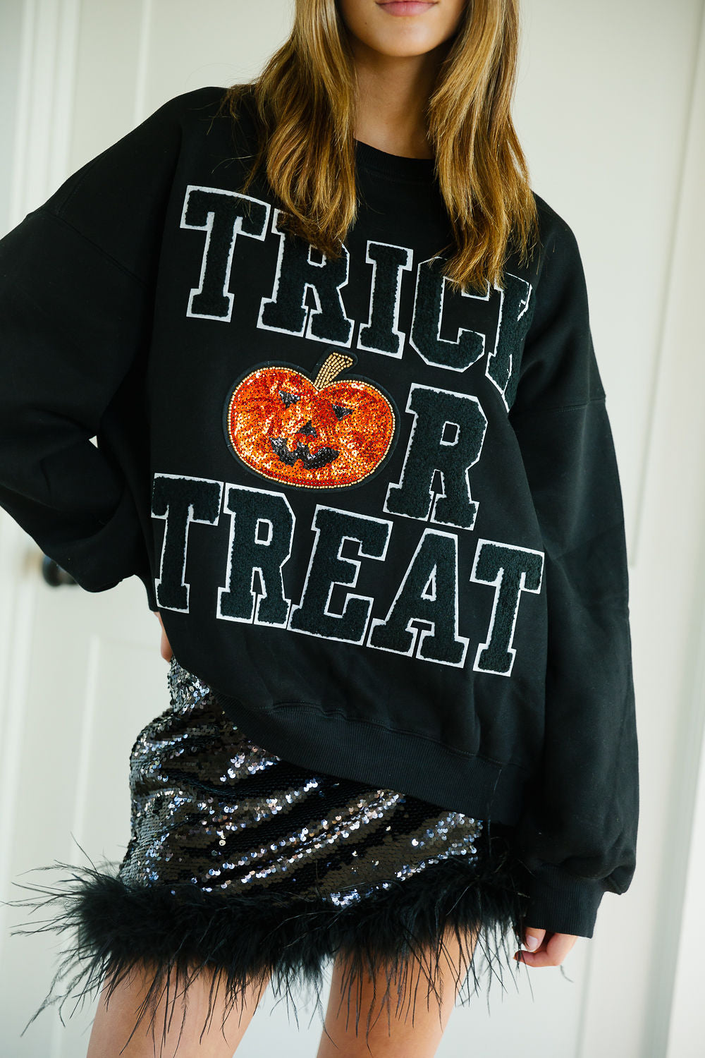 TRICK OR TREAT PUMPKIN PULLOVER PULLOVER Judith March