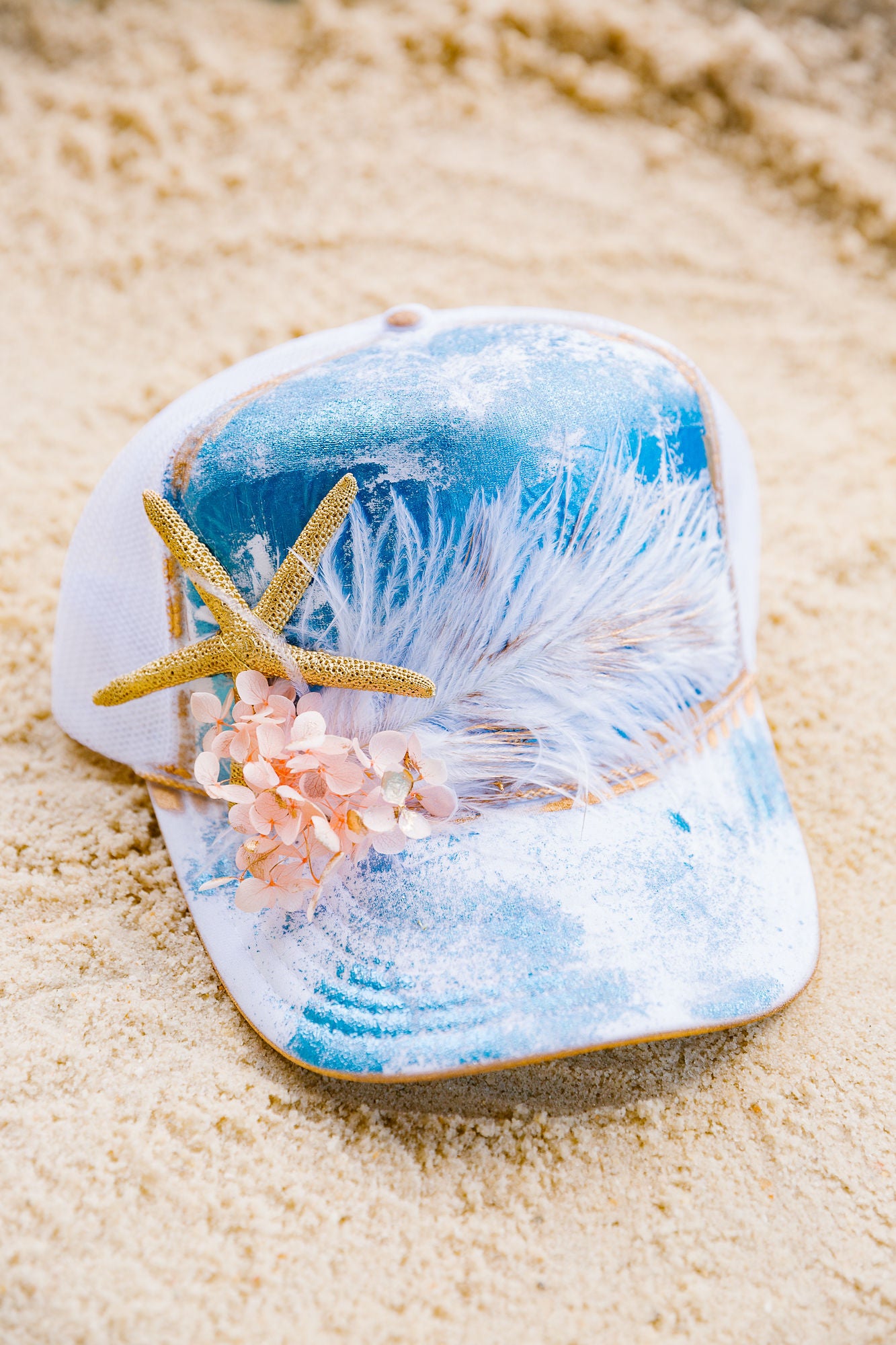 STARFISH ABSTRACT TRUCKER HAT TRUCKER HAT Judith March