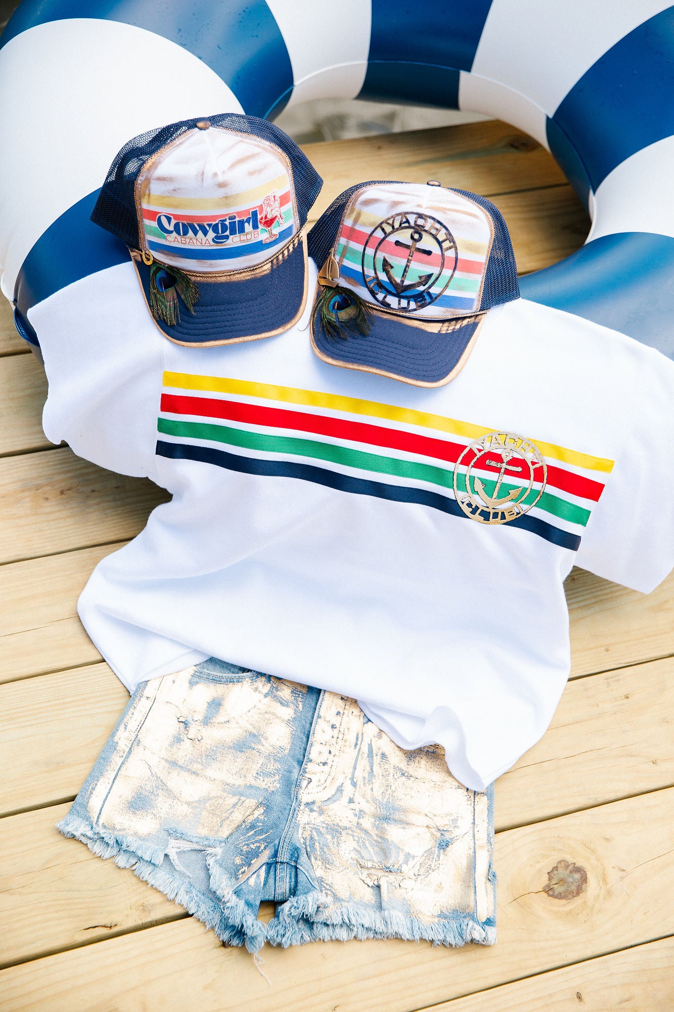 YACHT CLUB STRIPED SLEEVELESS PULLOVER PULLOVER Judith March