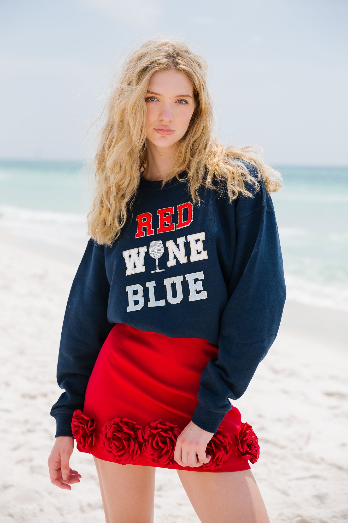 RED WINE BLUE NAVY PULLOVER PULLOVER Judith March