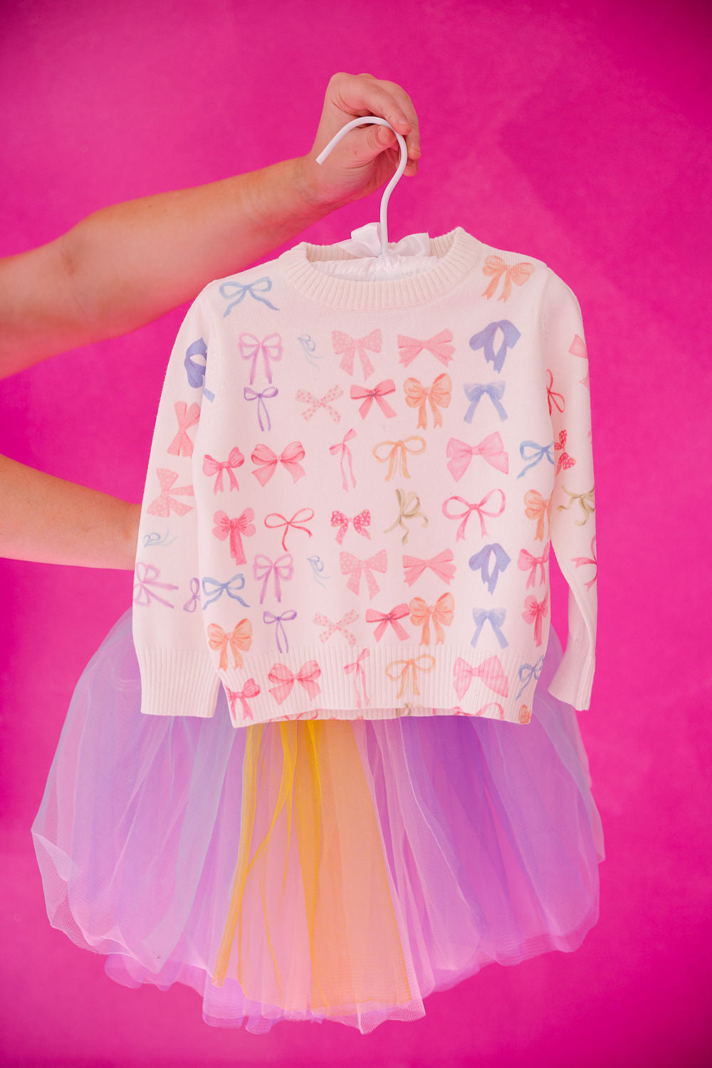 MINI KIDS BOW PRINT SWEATER SWEATER Judith March