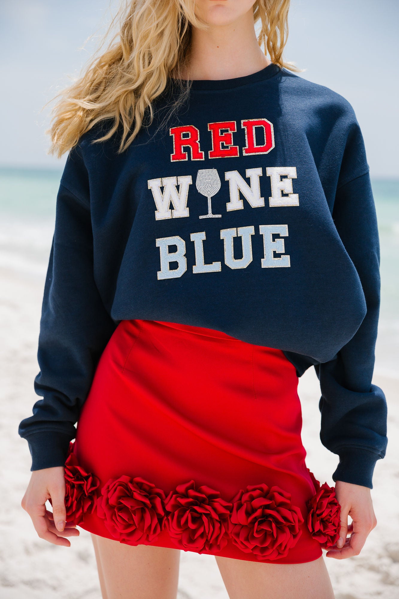 RED WINE BLUE NAVY PULLOVER PULLOVER Judith March