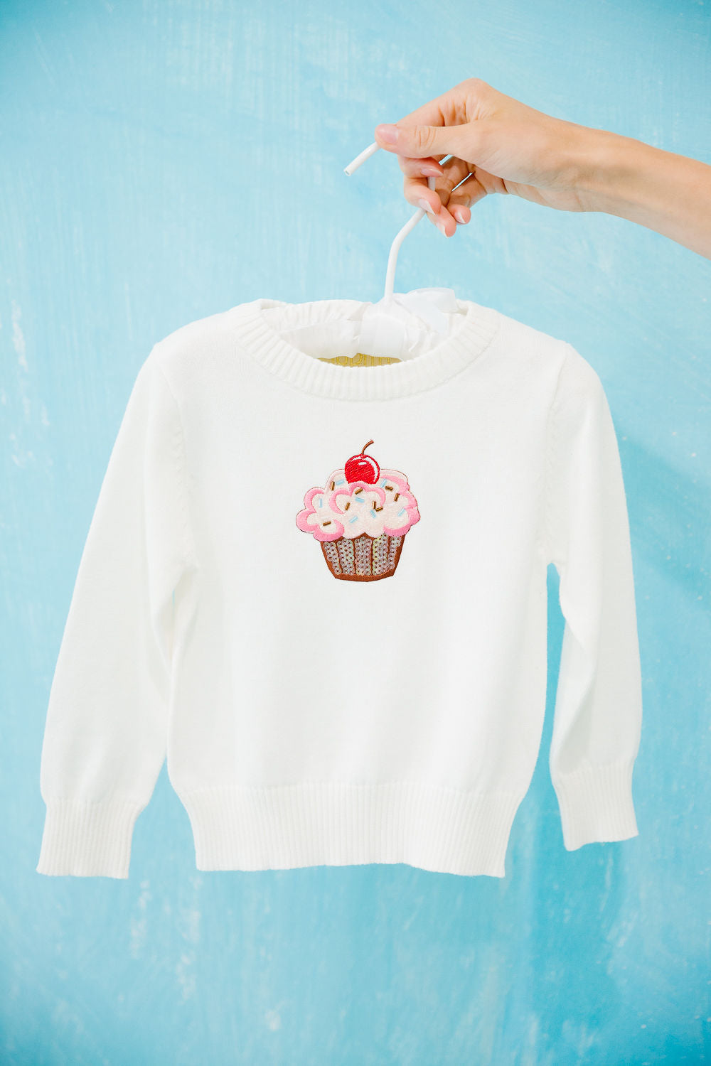 **MINI KIDS CUPCAKE WHITE SWEATER SWEATER Judith March