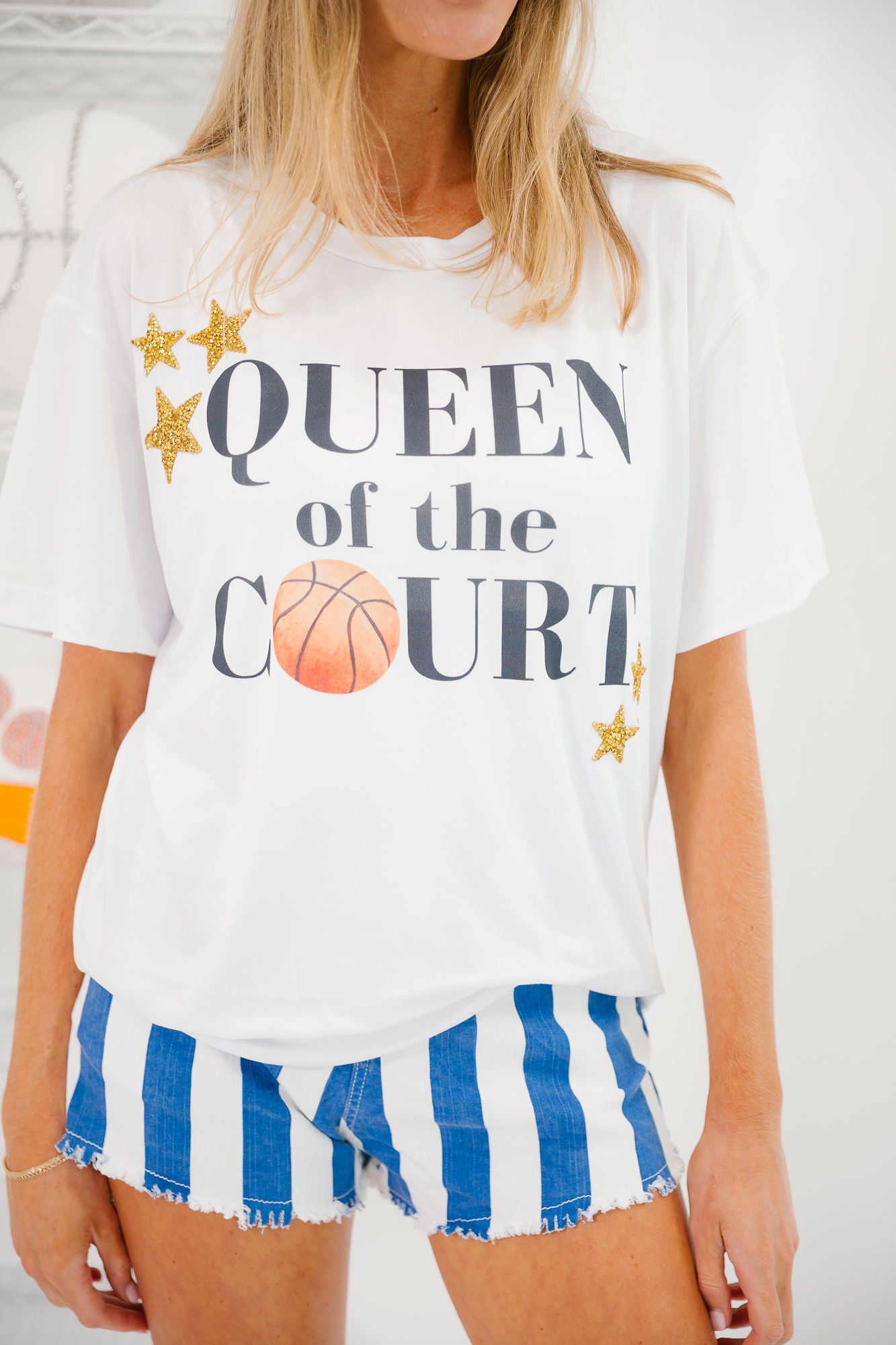 QUEEN OF THE COURT BASKETBALL TEE TEE Judith March