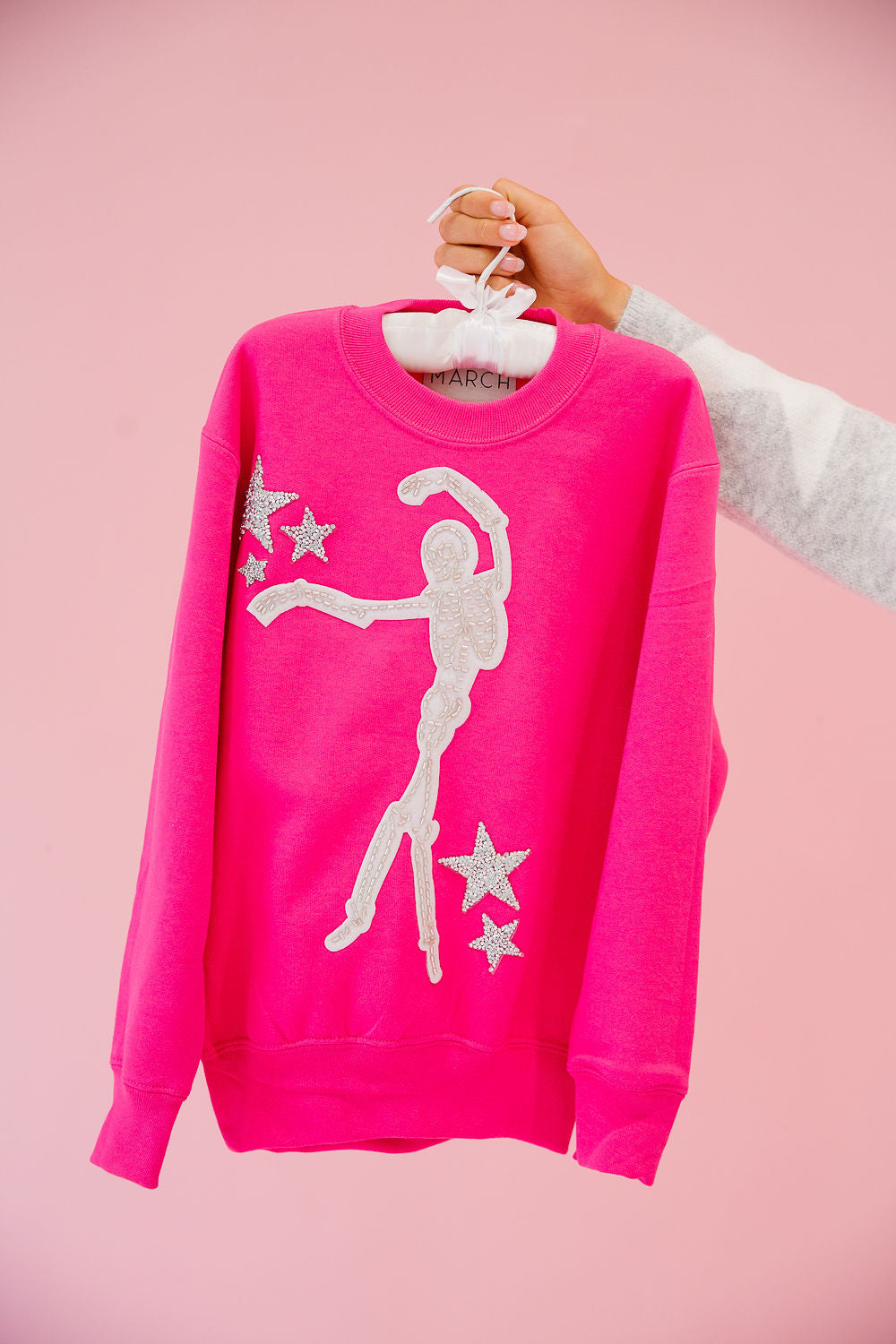 MINI KIDS BALLET SKELETON PINK PULLOVER PULLOVER Judith March