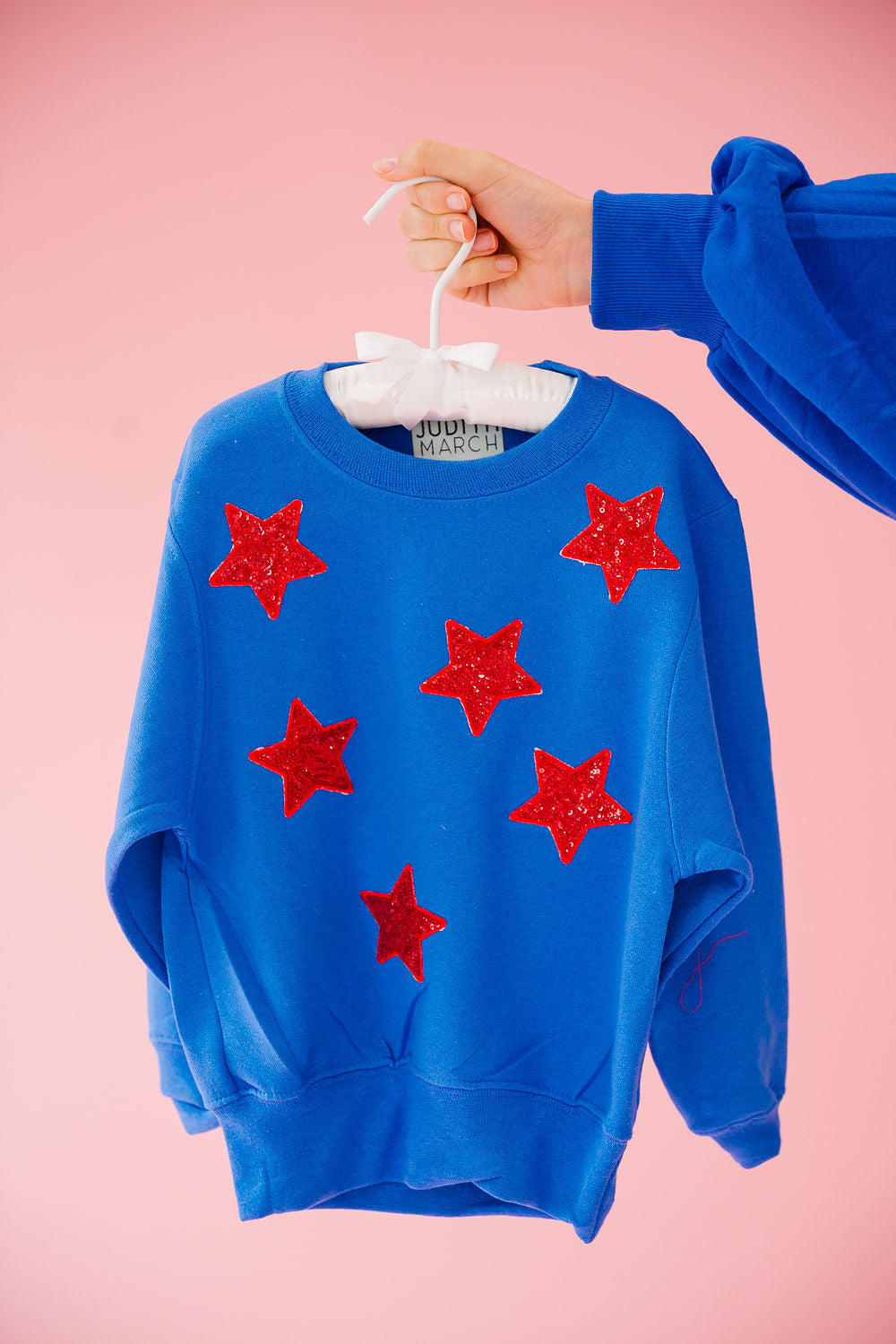 MINI KIDS USA SEQUIN STARS ROYAL PULLOVER pullover Judith March
