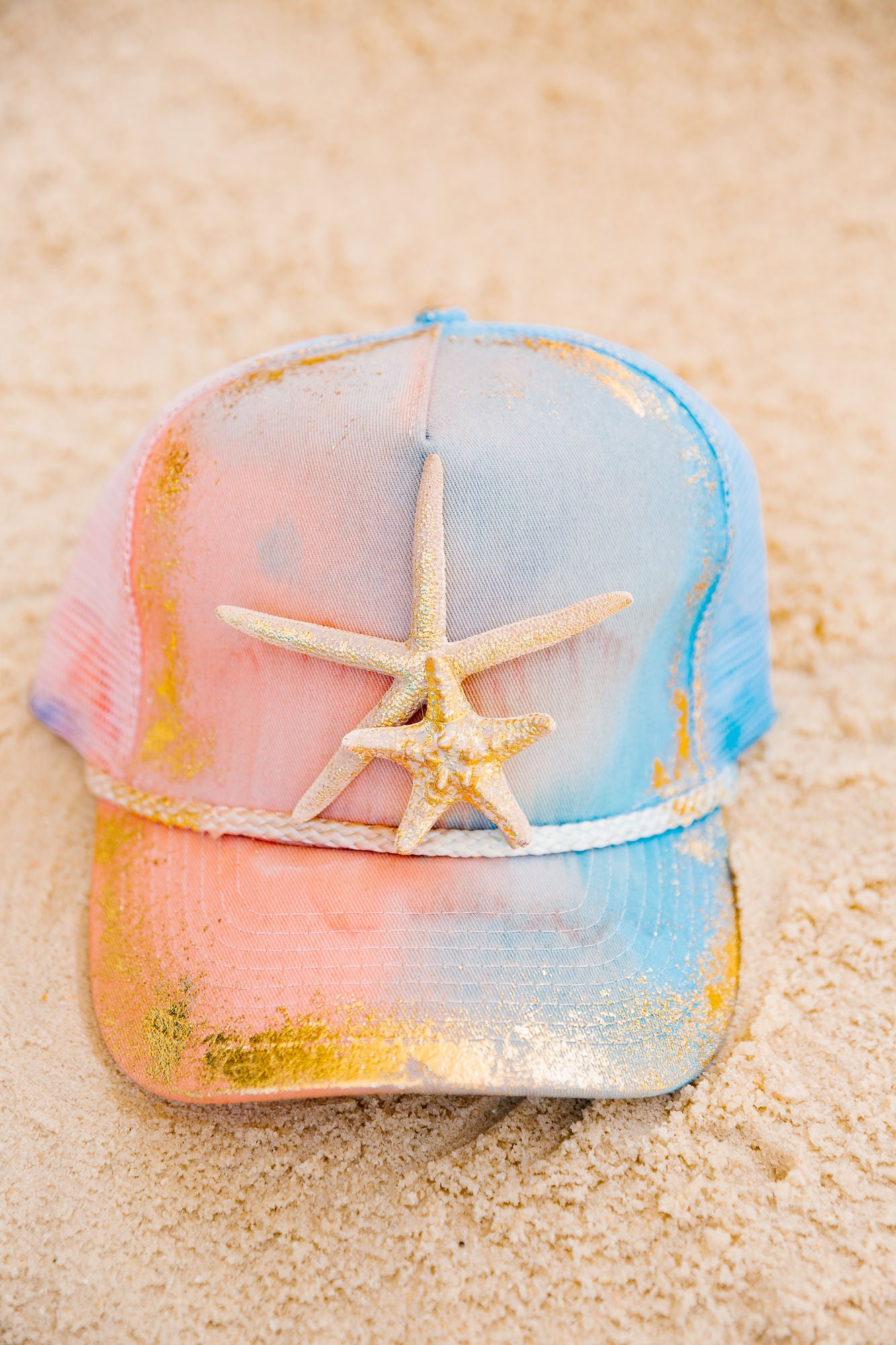 GOLDEN STARFISH STRUCTURED HAT TRUCKER HAT Judith March