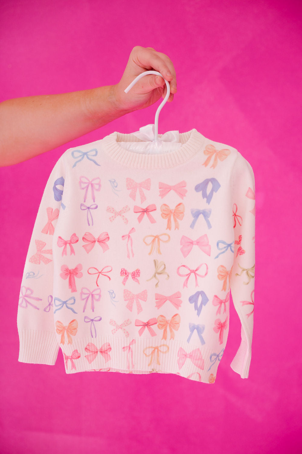 MINI KIDS BOW PRINT SWEATER SWEATER Judith March