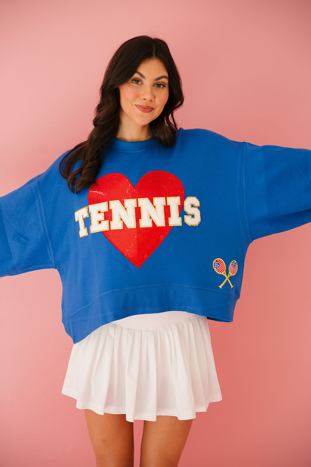 TENNIS LOVE ROYAL PULLOVER pullover Judith March