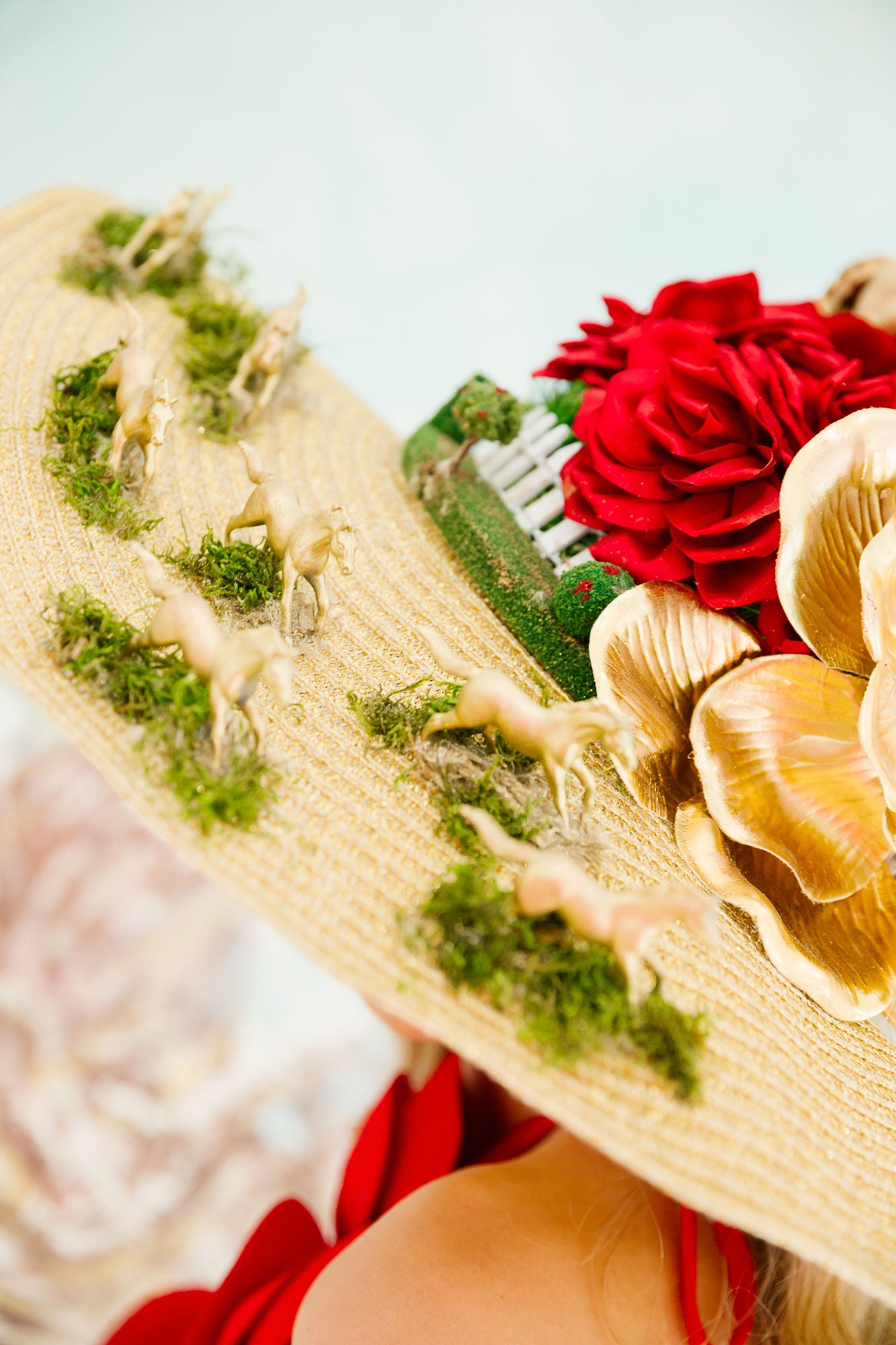 GLORY AT THE GRANDSTAND SUN HAT (ONE OF A KIND) RANCHER HAT Judith March