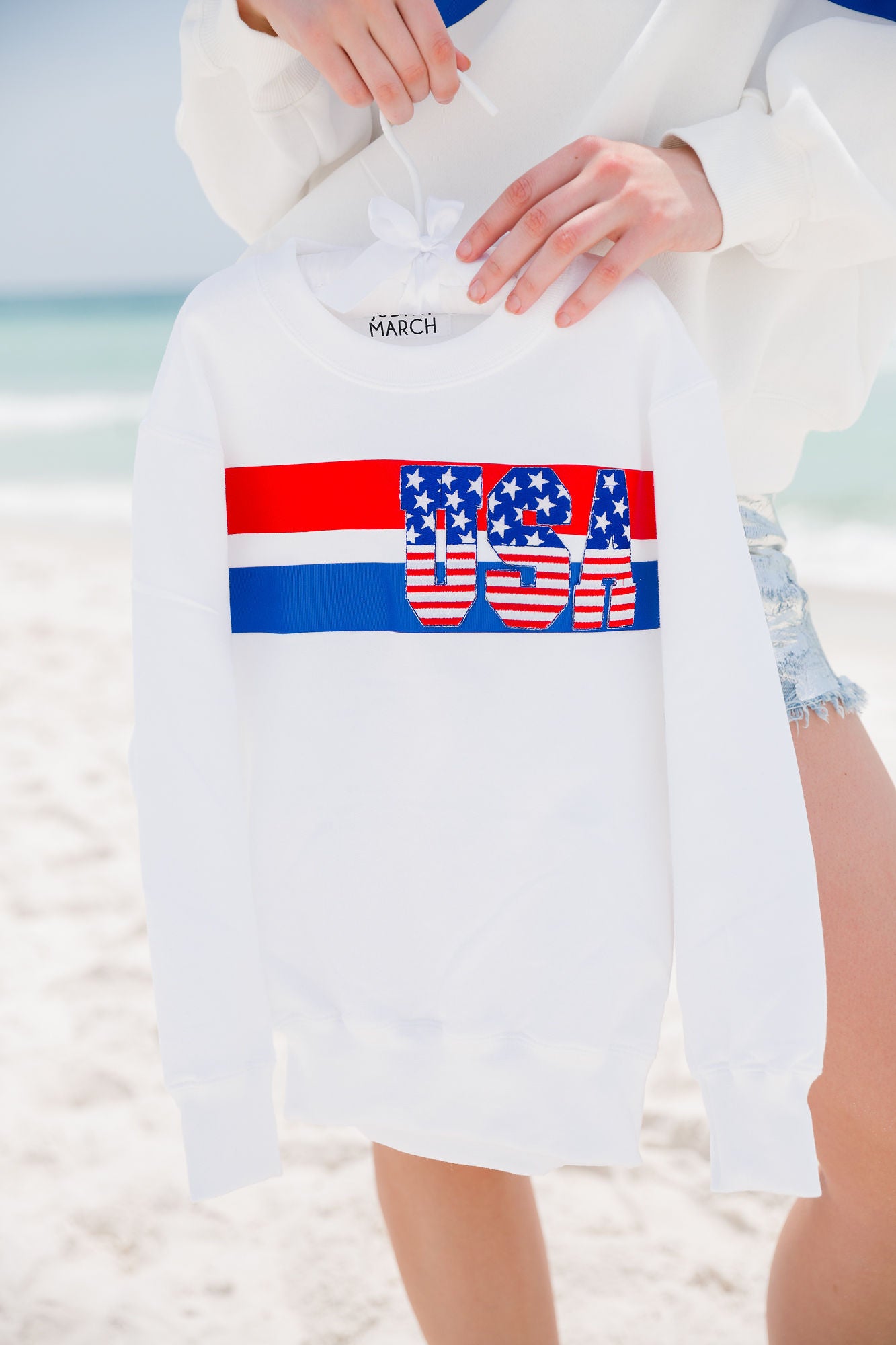 MINI KIDS USA STRIPES WHITE PULLOVER PULLOVER Judith March