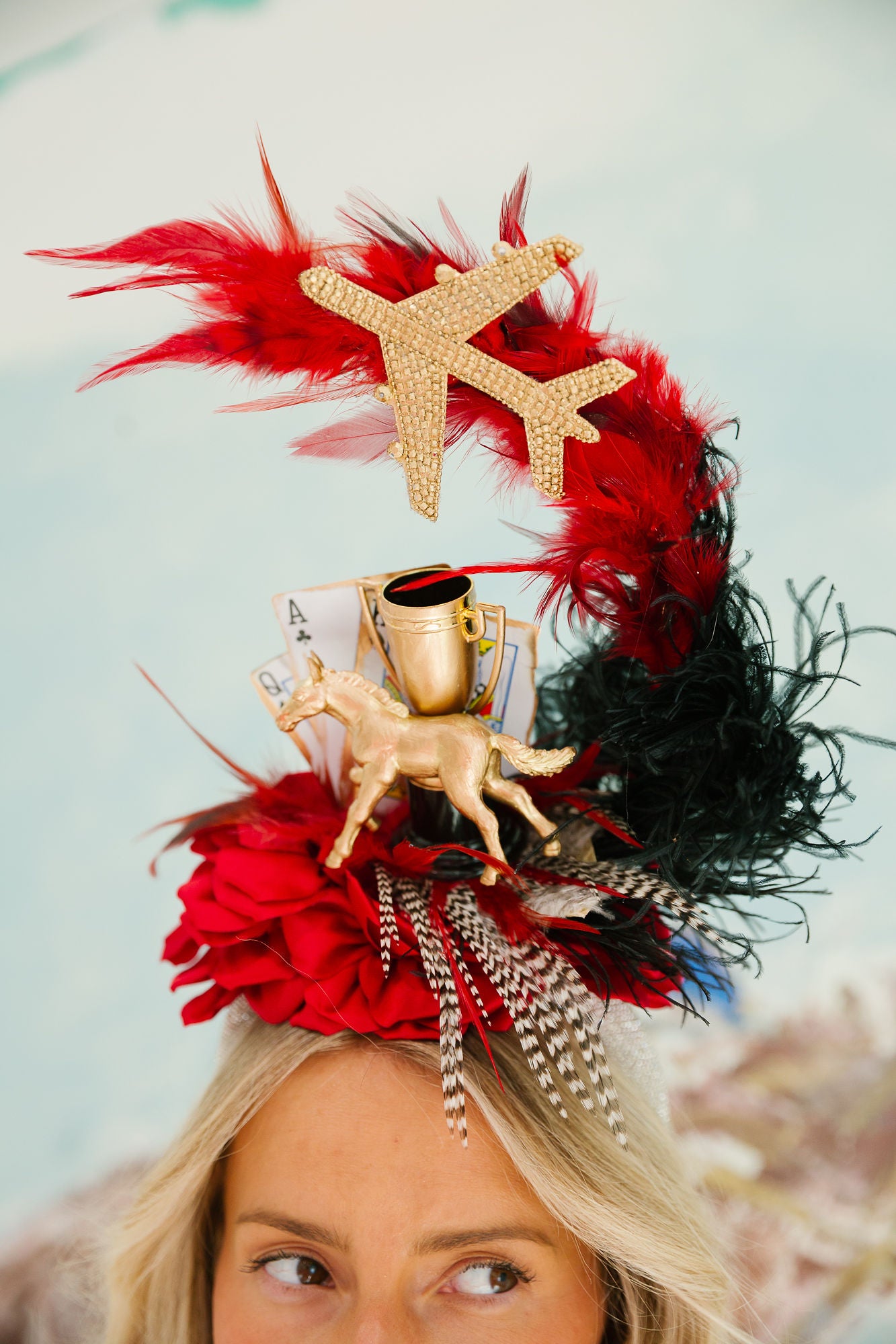 JET SET TO THE RACES FASCINATOR (ONE OF A KIND) FASCINATOR Judith March