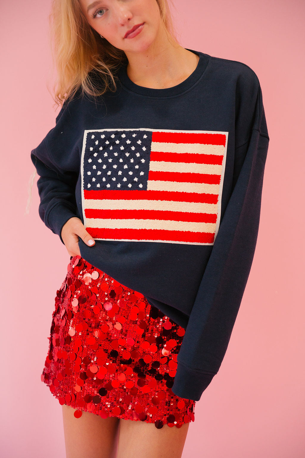 BIG FAN OF THE FLAG PULLOVERS pullover Judith March SMALL NAVY
