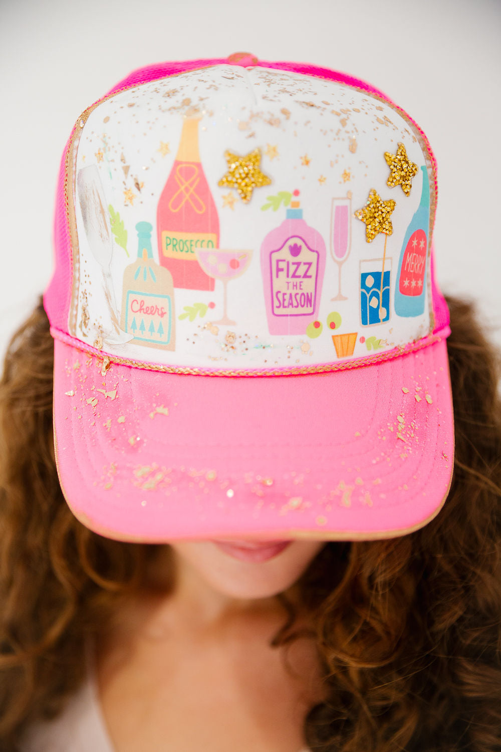 FIZZ THE SEASON PINK TRUCKER HAT TRUCKER HAT Judith March