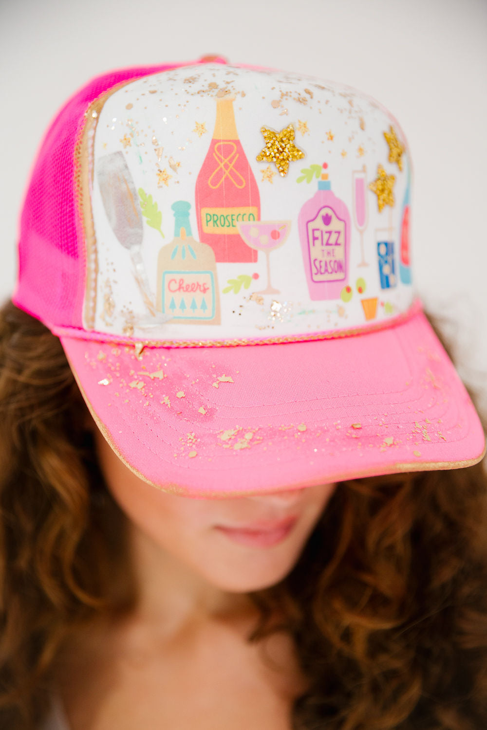 FIZZ THE SEASON PINK TRUCKER HAT TRUCKER HAT Judith March