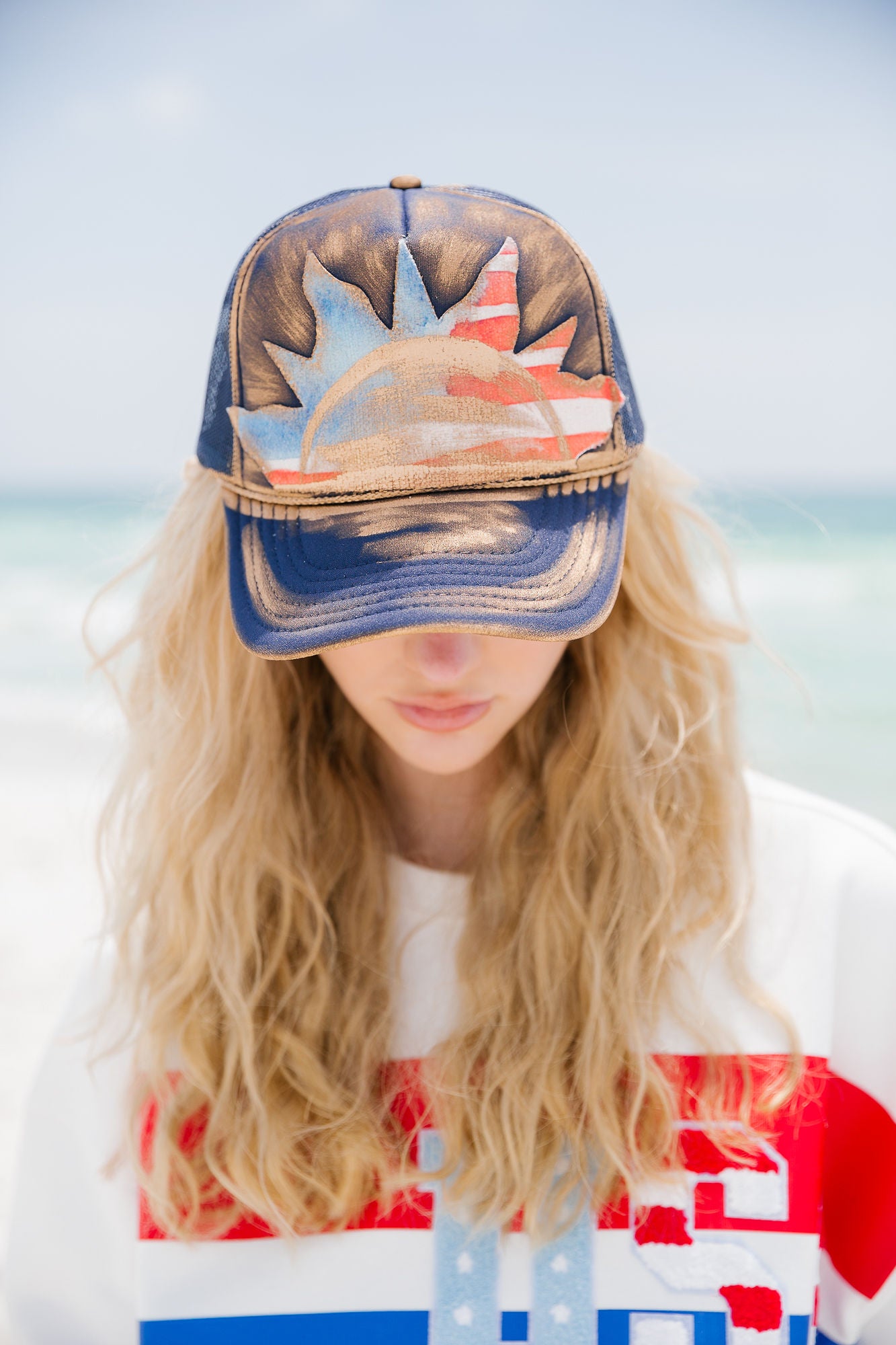 AMERICAN SUNSET TRUCKER HAT HAT Judith March