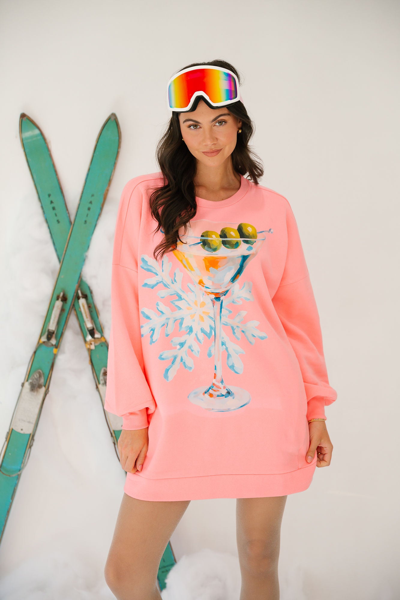 FROSTED MARTINI PINK PULLOVER DRESS DRESS Judith March