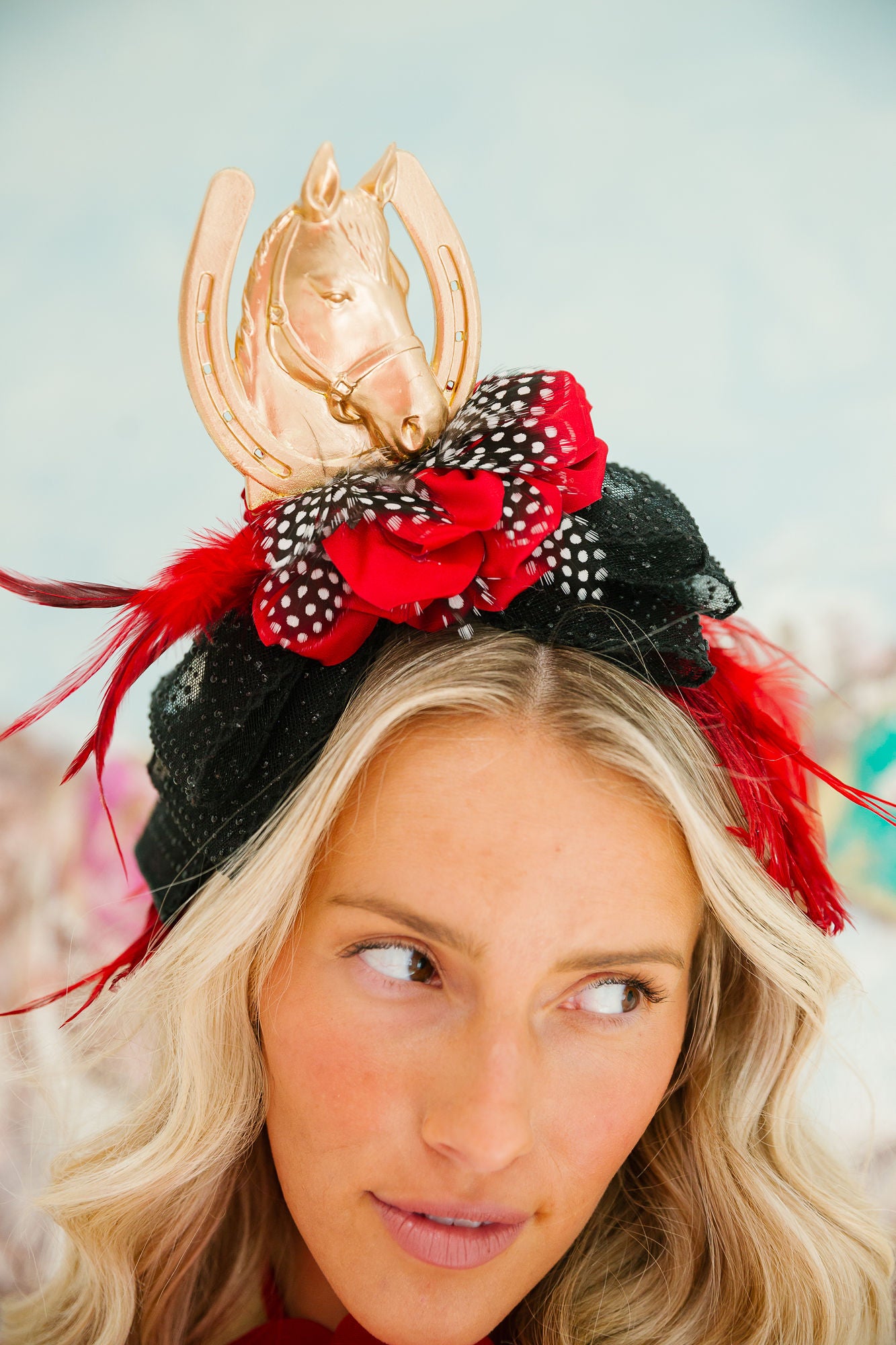 CRIMSON CROWN FASCINATOR (ONE OF A KIND) FASCINATOR Judith March