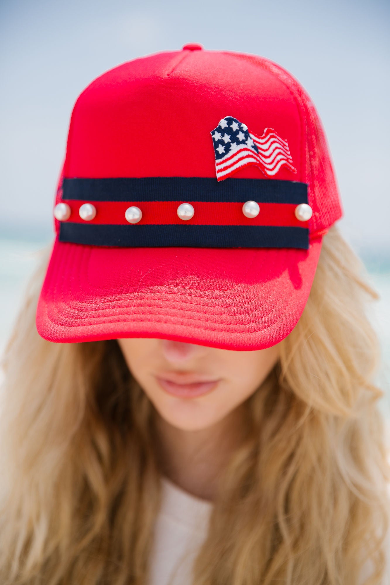 NAUTICAL FLAG TRUCKER HAT HAT Judith March